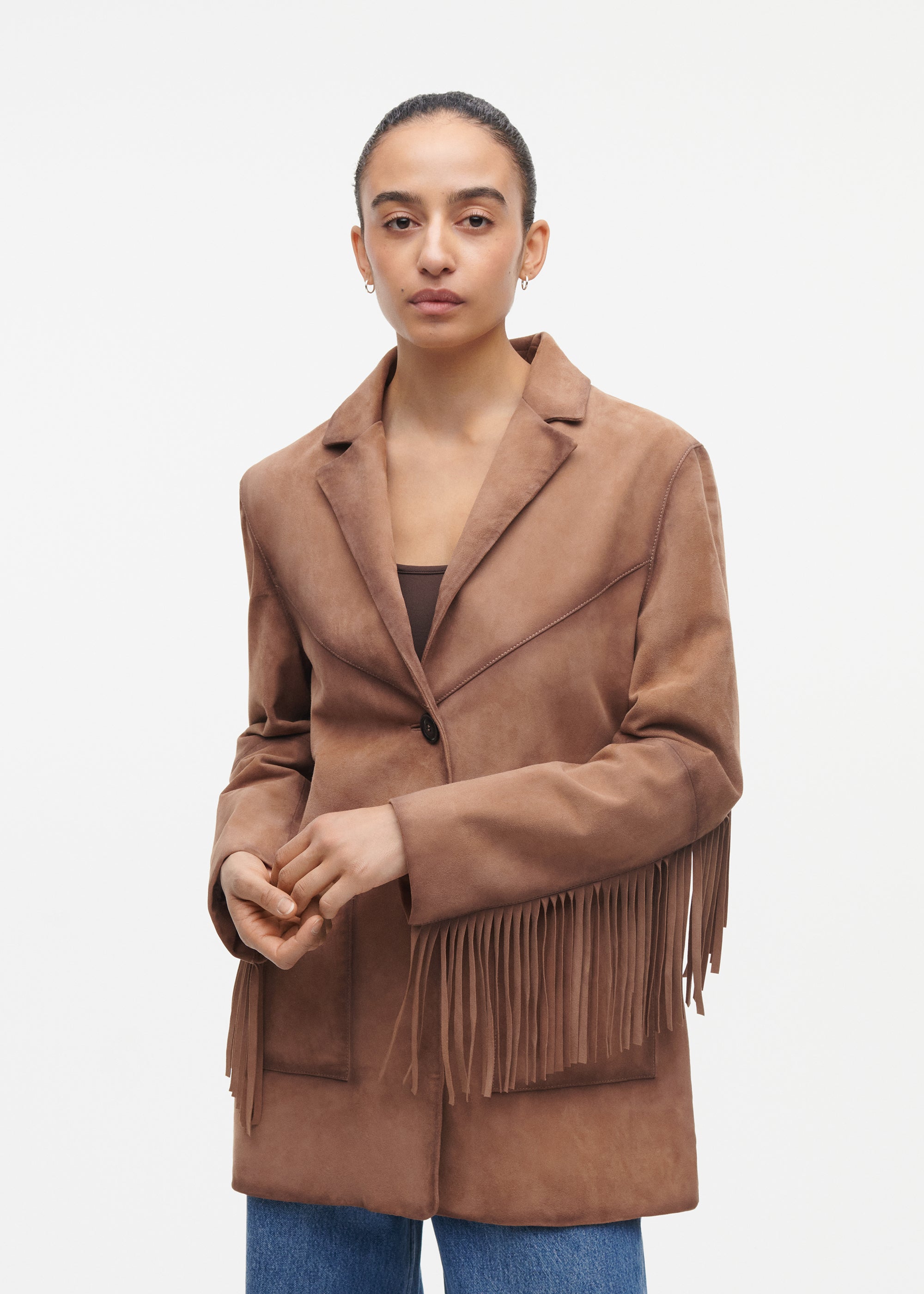 VITORIA Suede Fringe Jacket