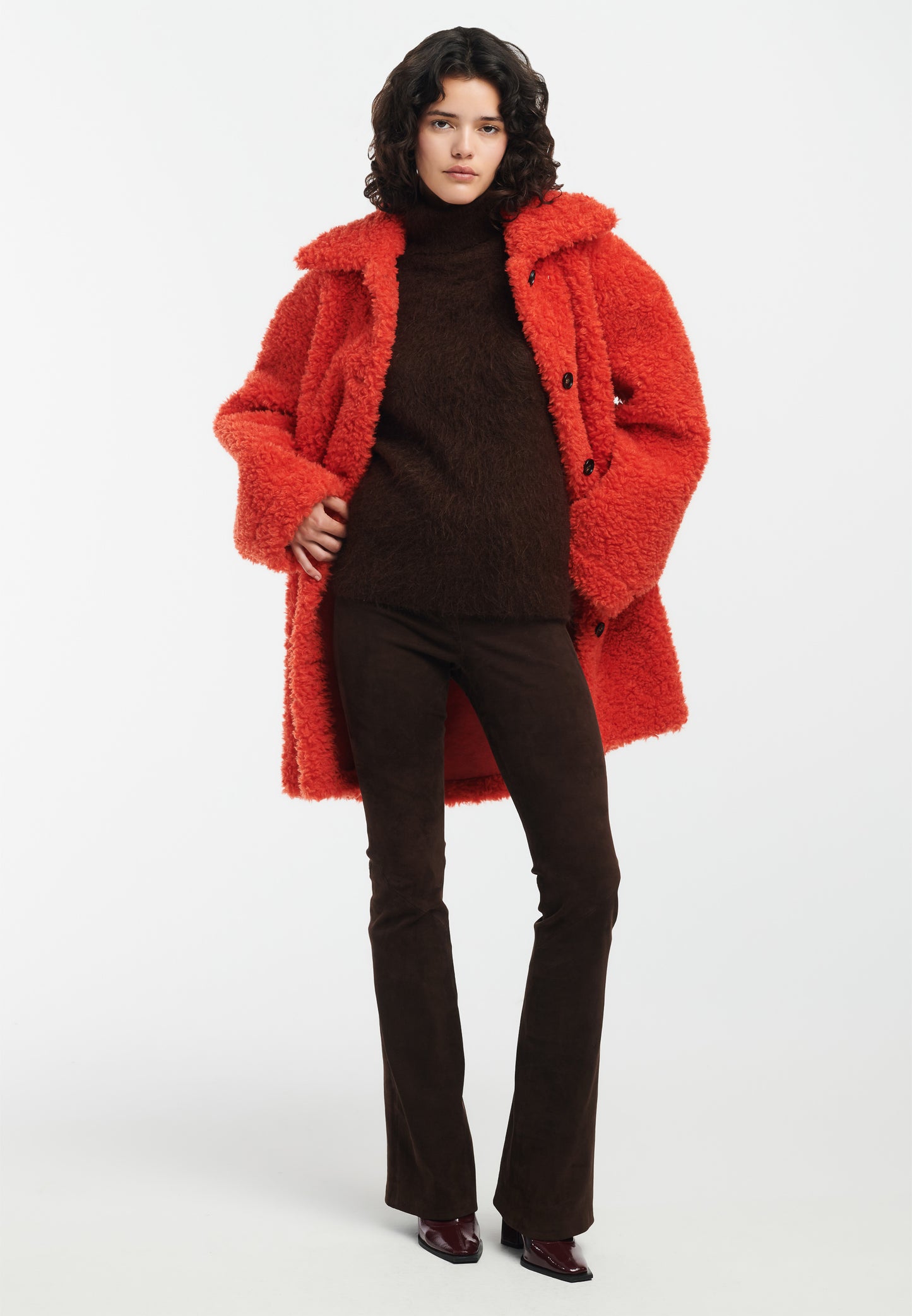 JAELA Suede Flared Trousers