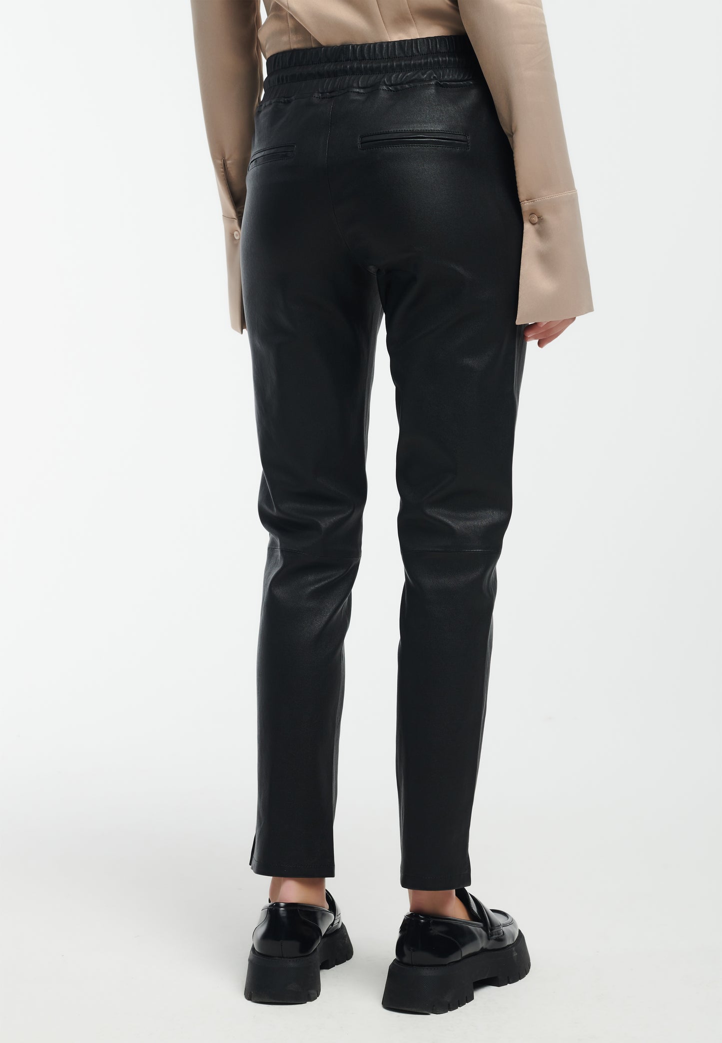 NAOMI Slim Fit Leather Trousers
