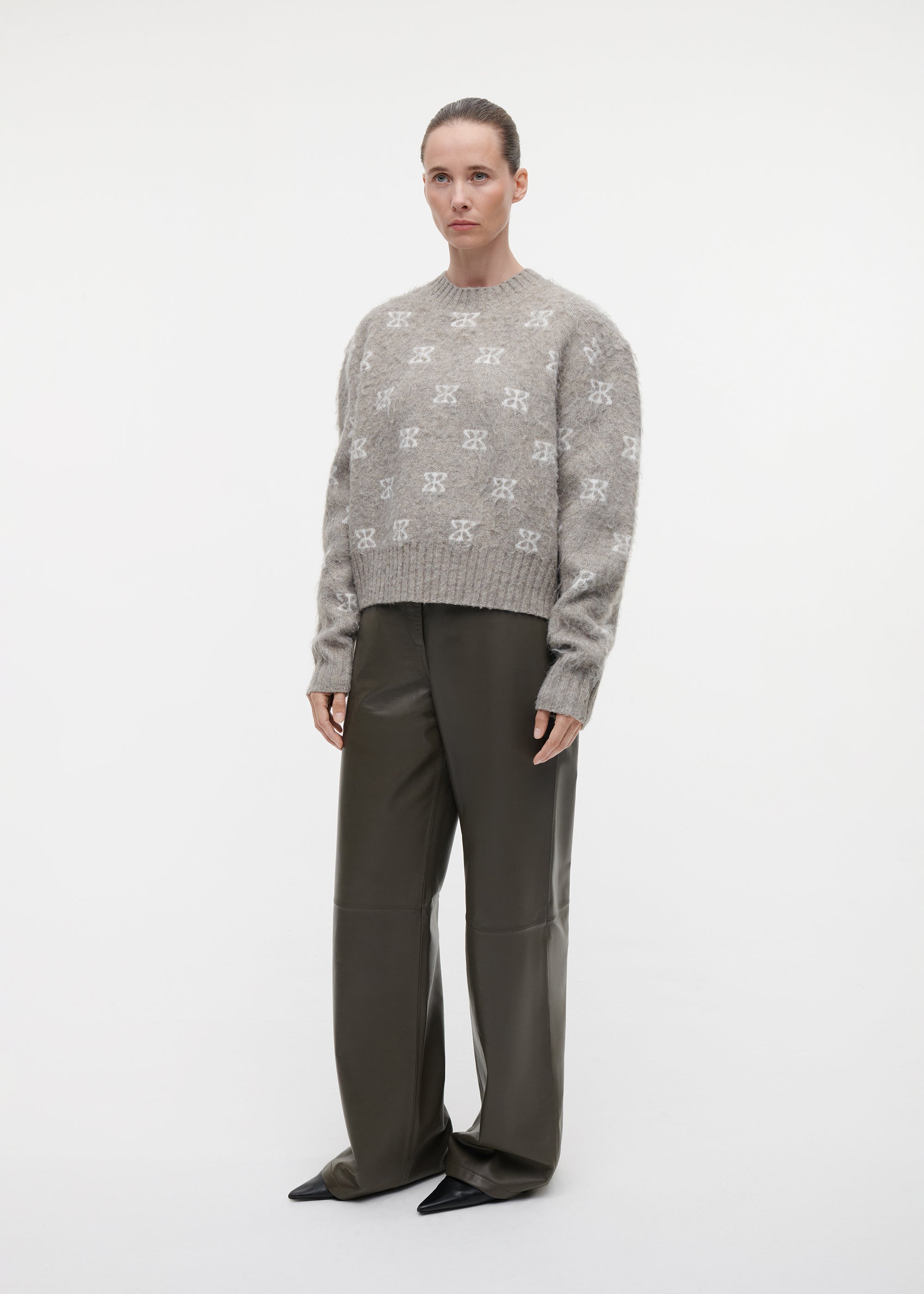 ALYSSA Brushed Logo Knit