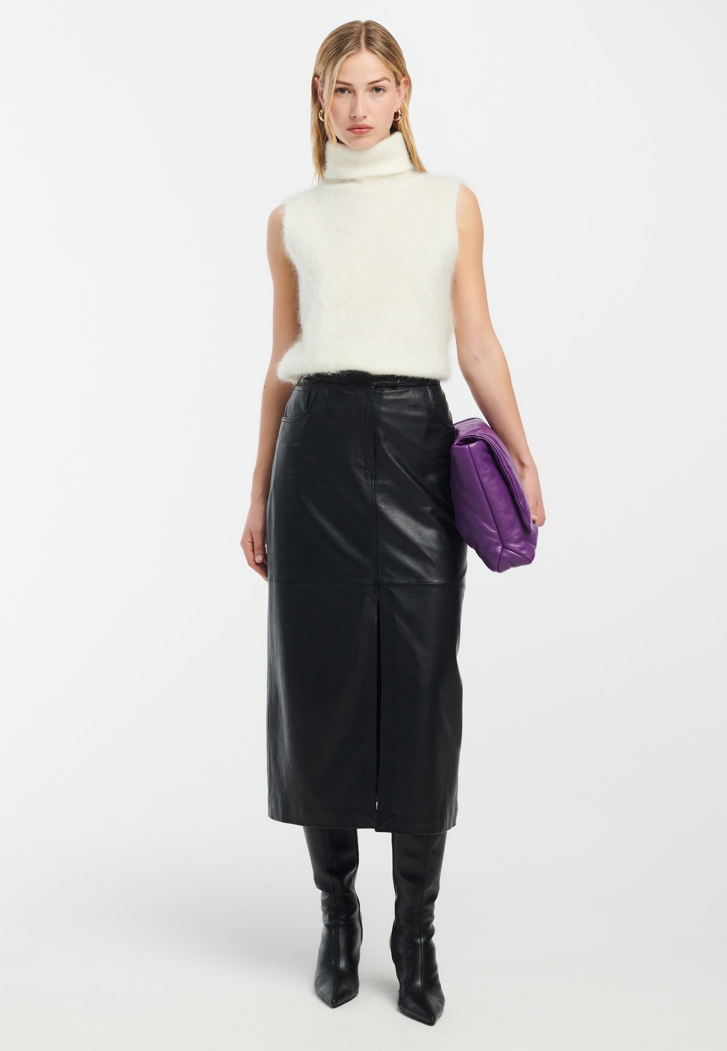 JEZRA Leather Skirt