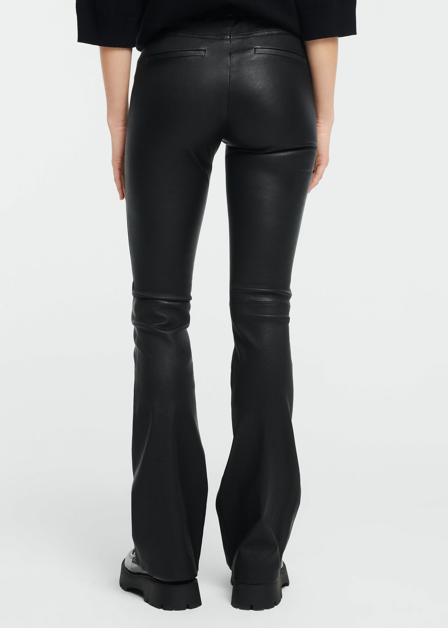 JAELA Leather Flared Trousers