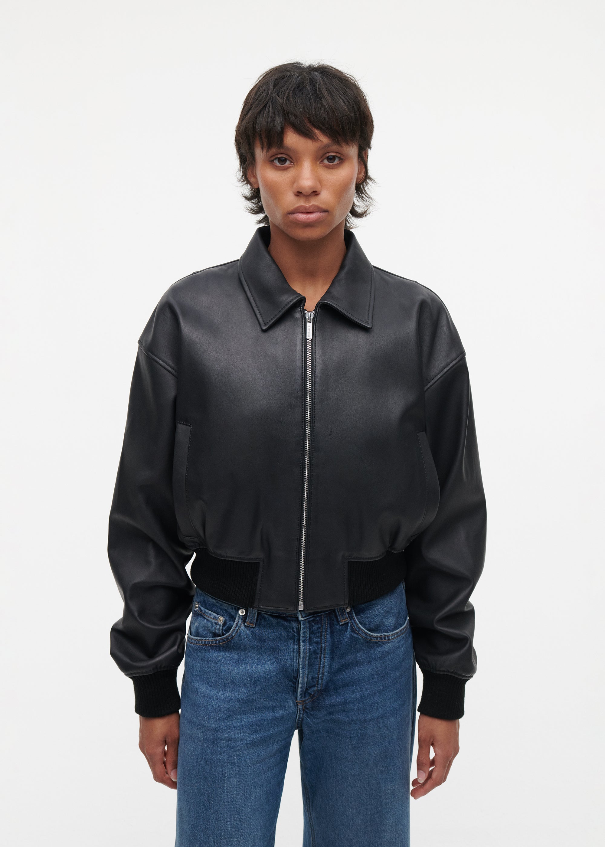 JILL Leather Cropped Jacket
