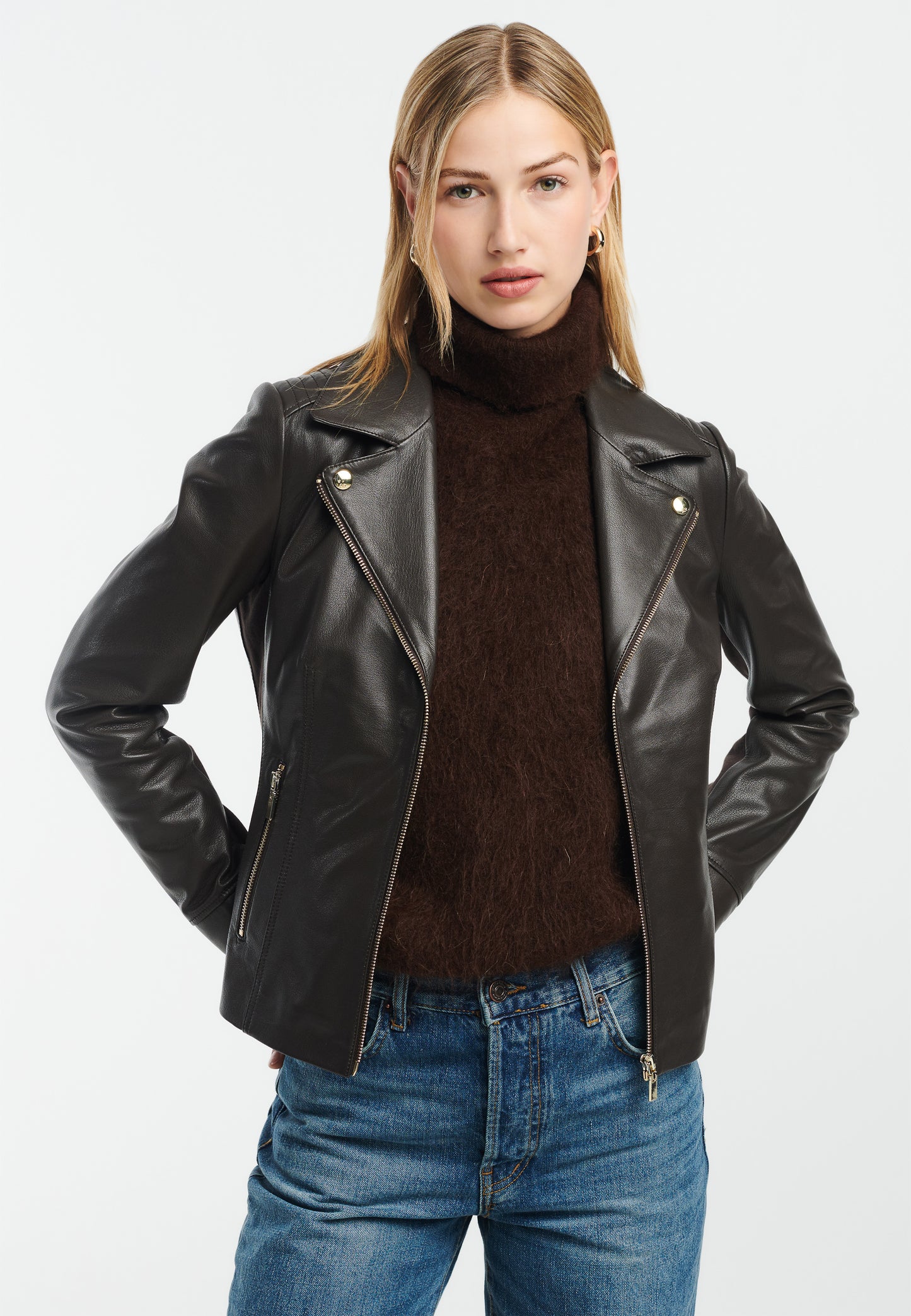 KENDALL Leather Biker Jacket