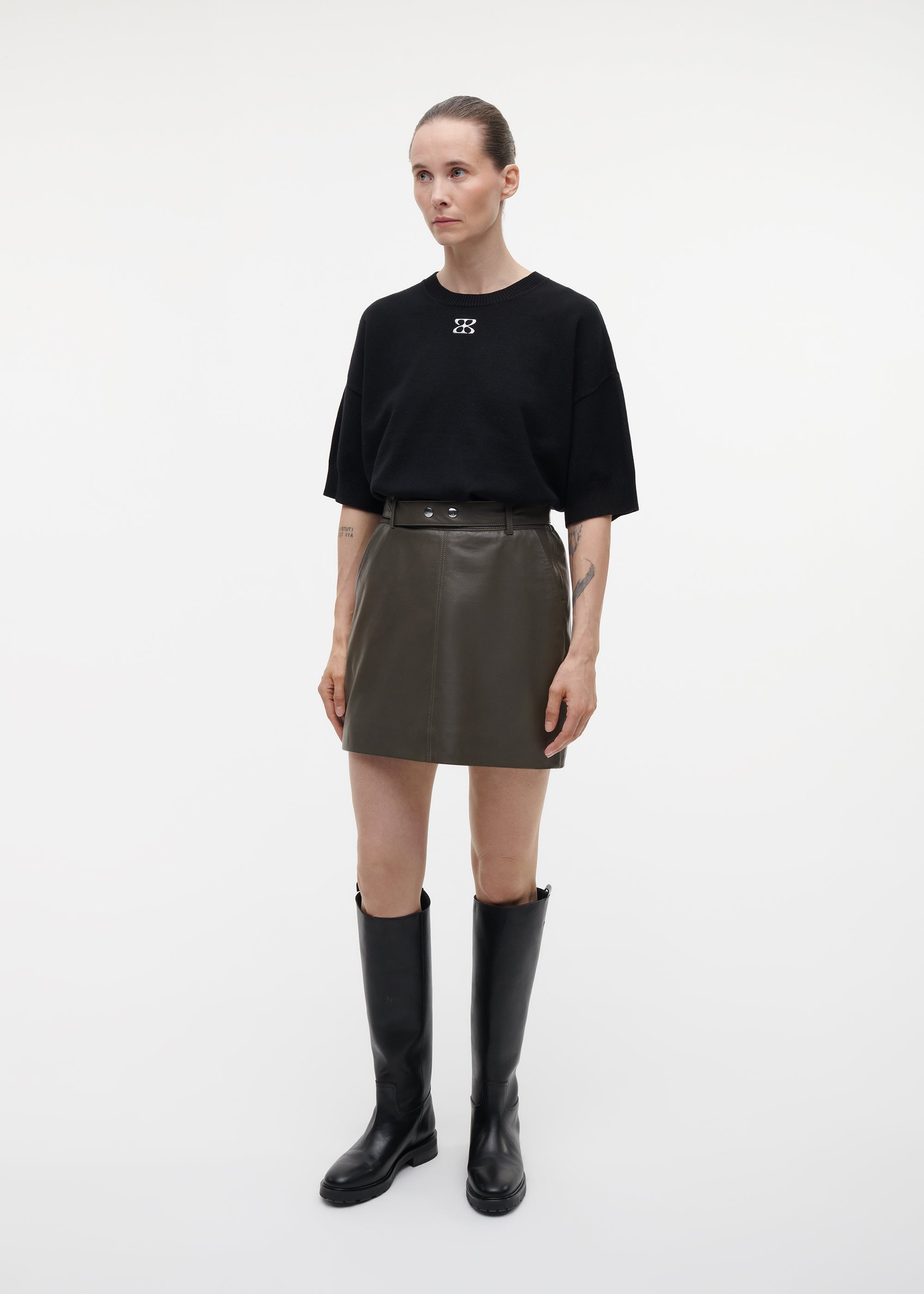 LAIN Leather Mini Skirt