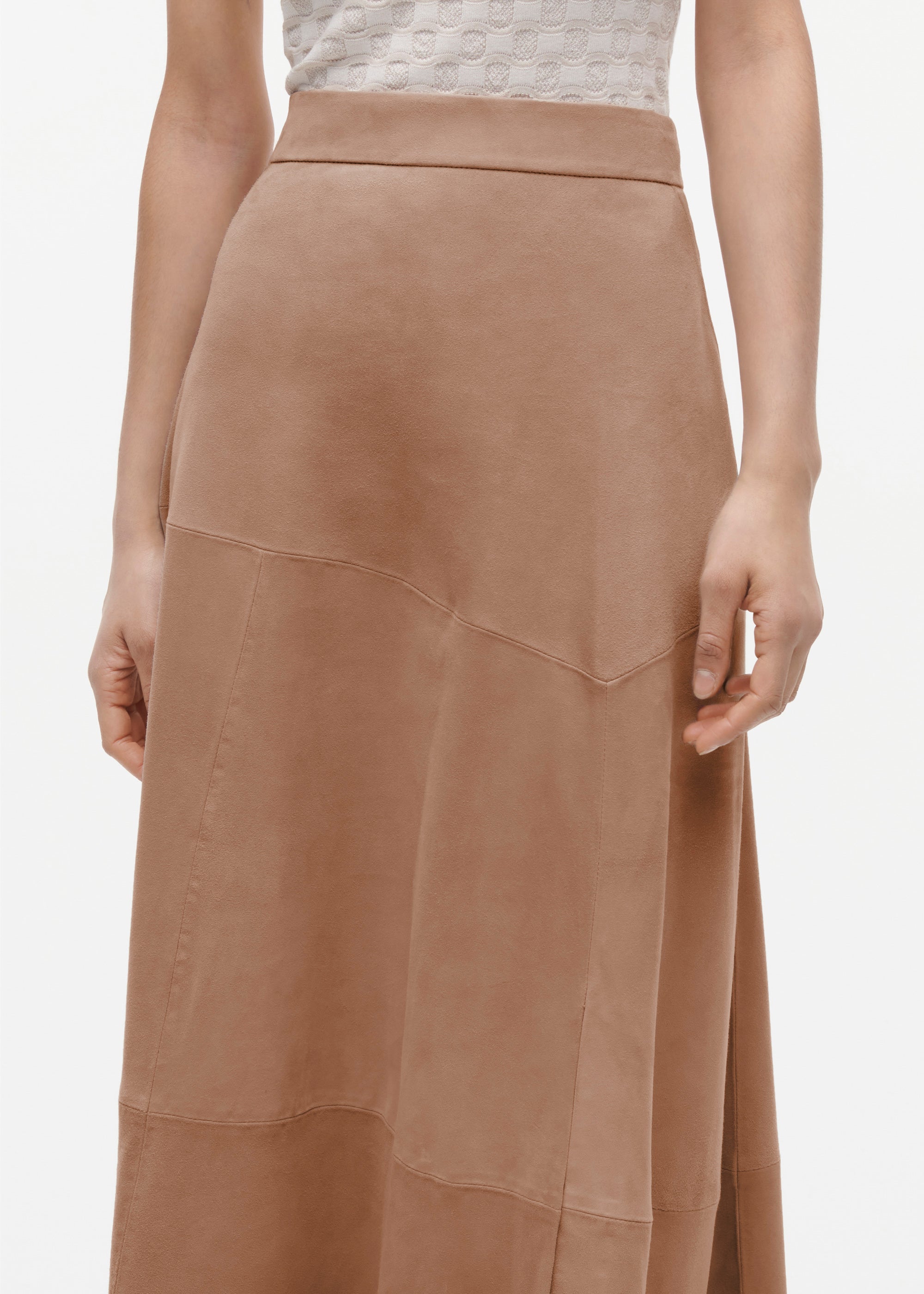 MARIA Suede Long Skirt