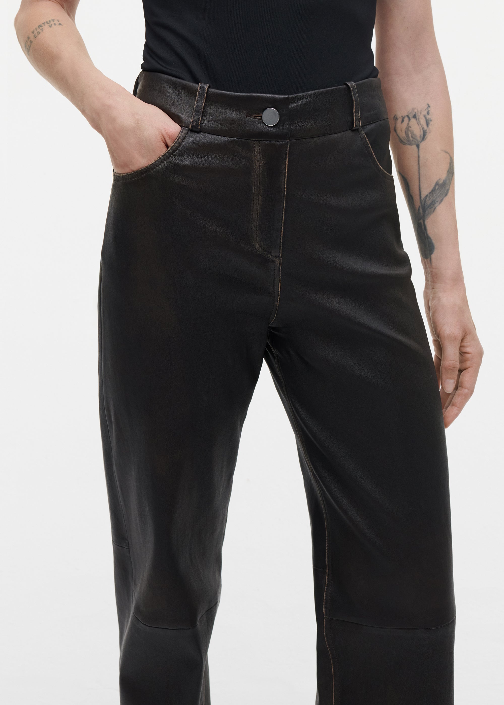 RENITA Vintage Leather Trousers