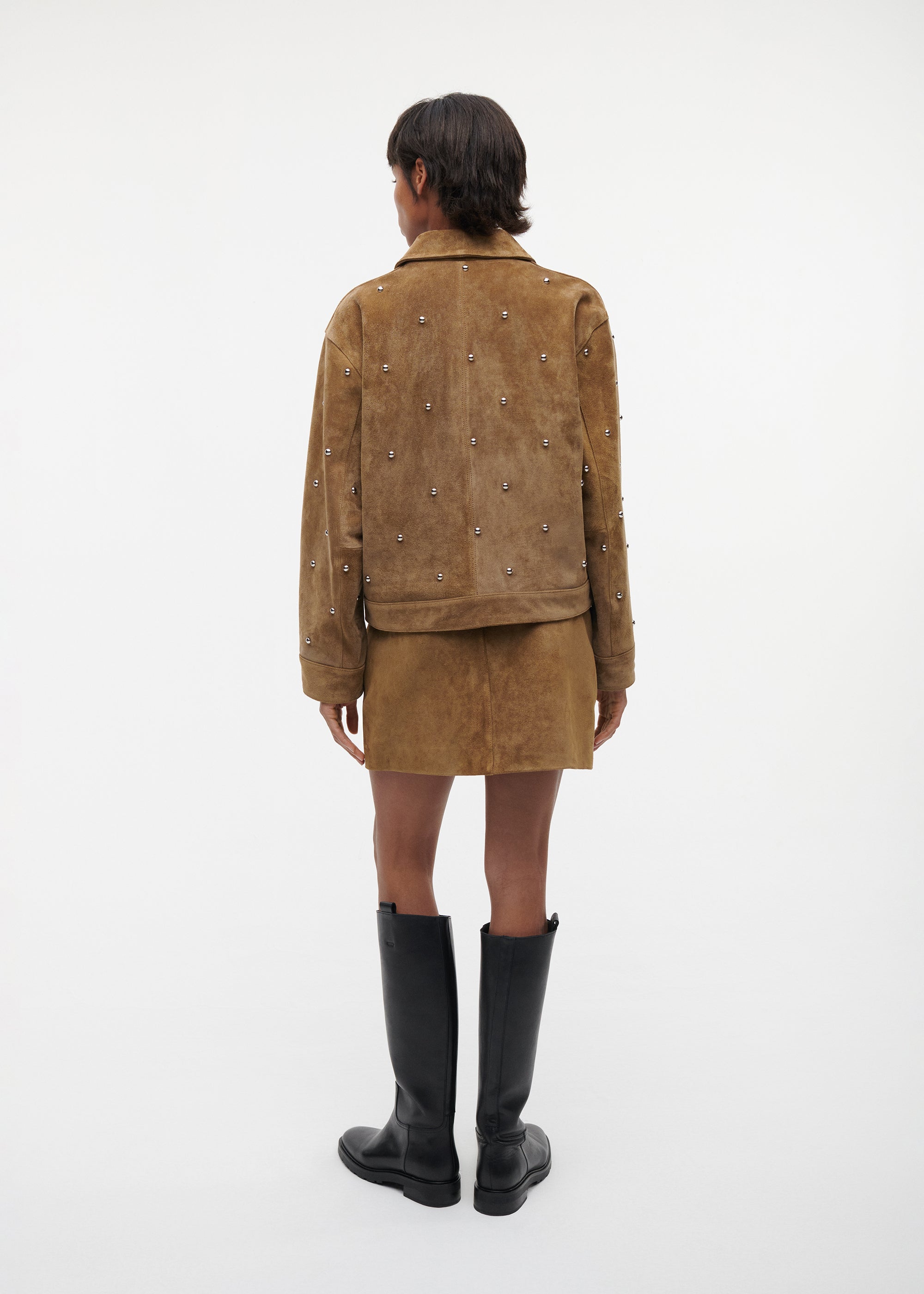 TINA Gritty Suede Studs Jacket