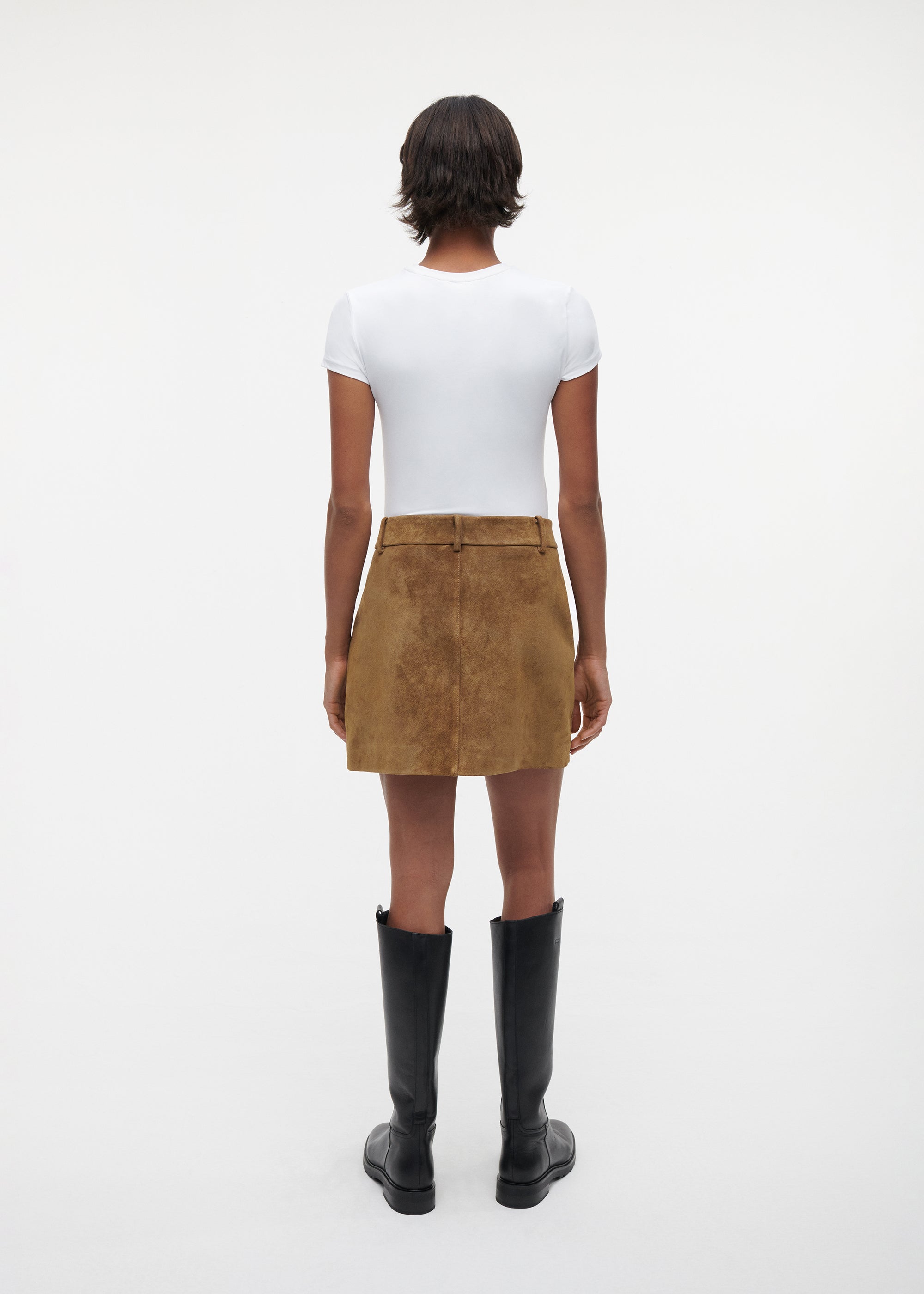 REEVE Gritty Suede Studs Skirt