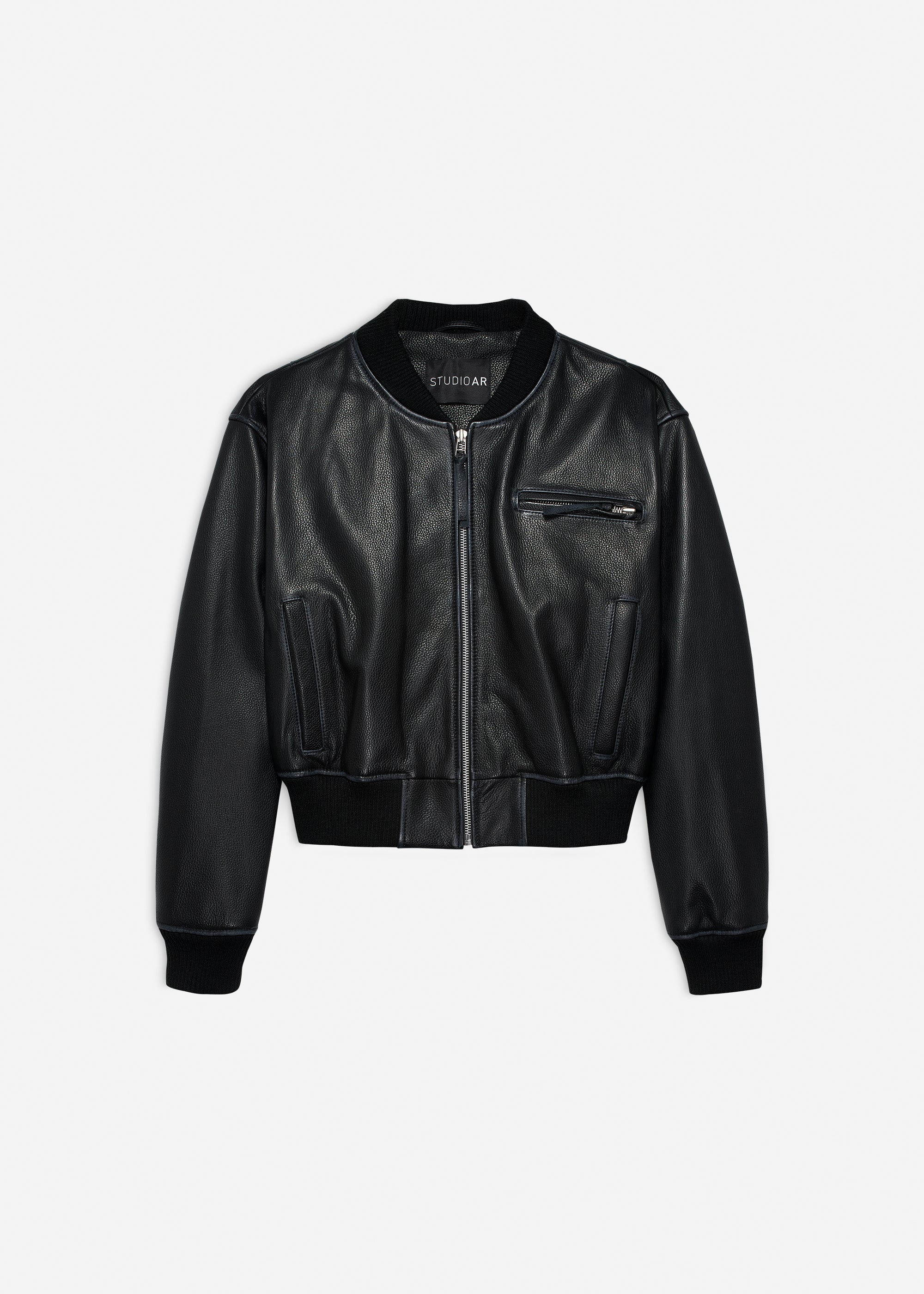 MEAVE Leren Bomber Jacket