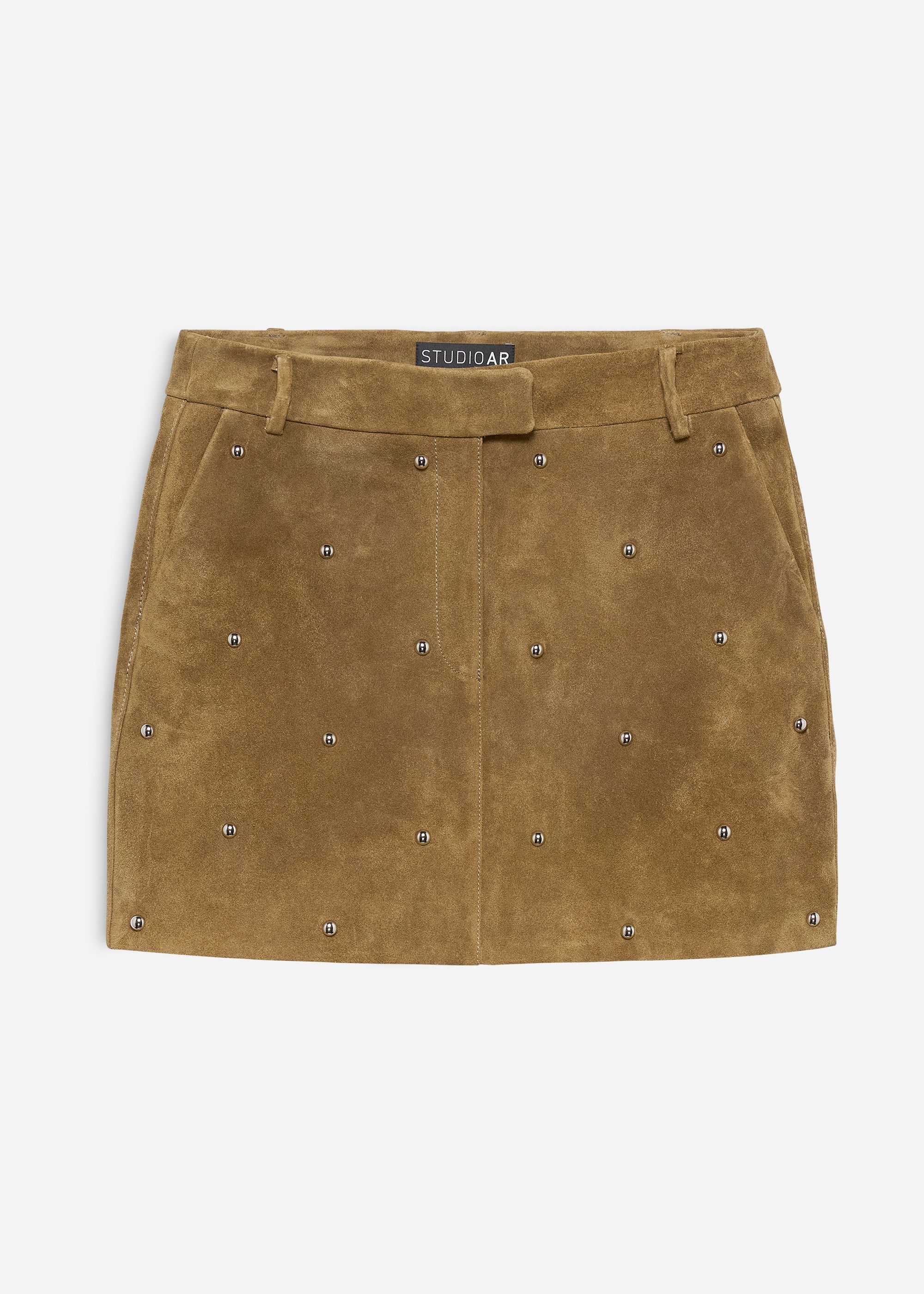 REEVE Gritty Suede Studs Skirt