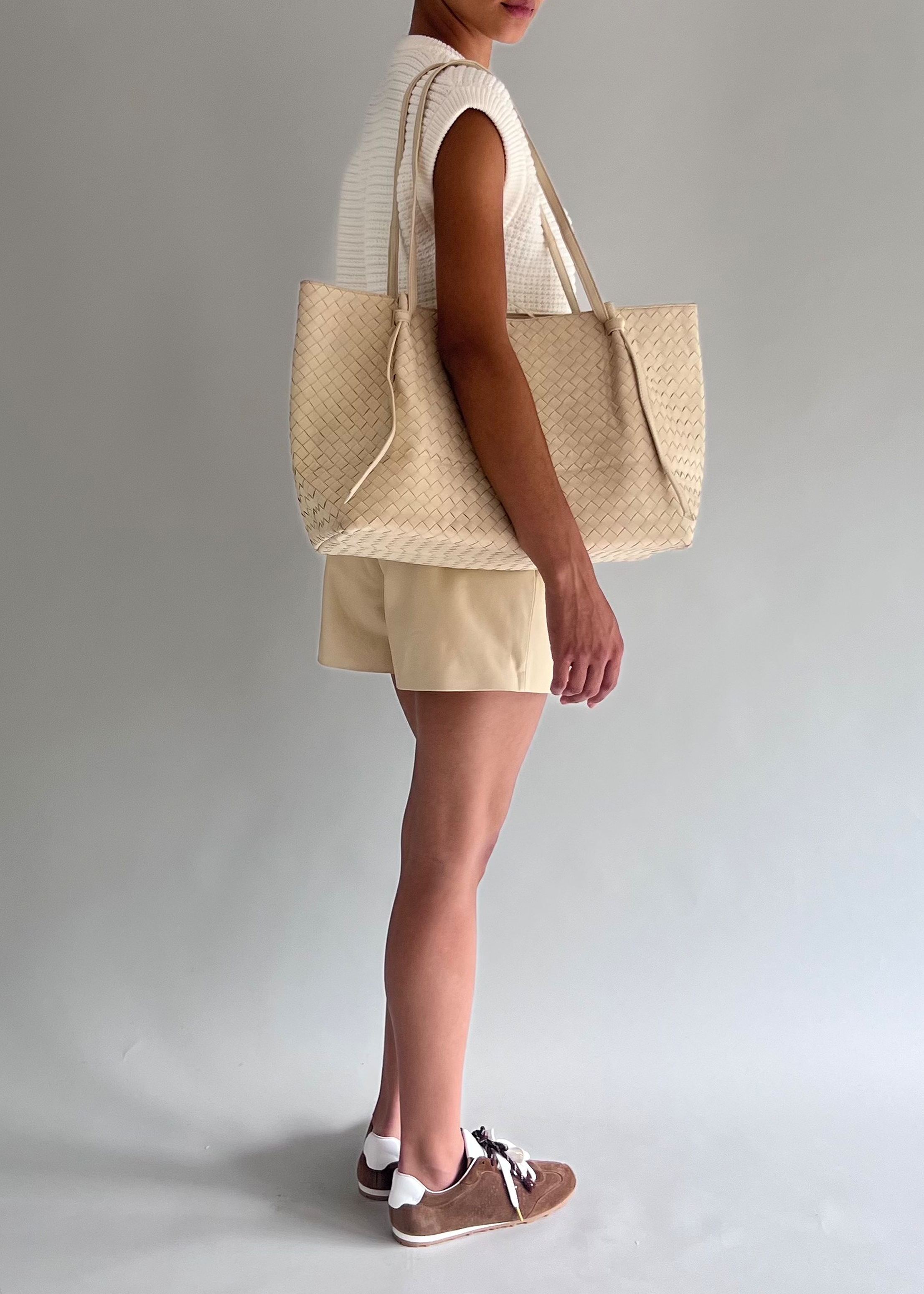 LEANDRA Woven Leather Bag