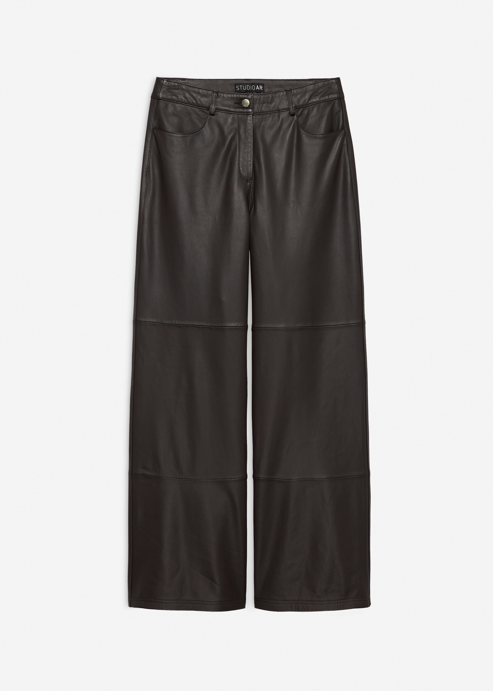 TESS Leather Wide Leg Trousers
