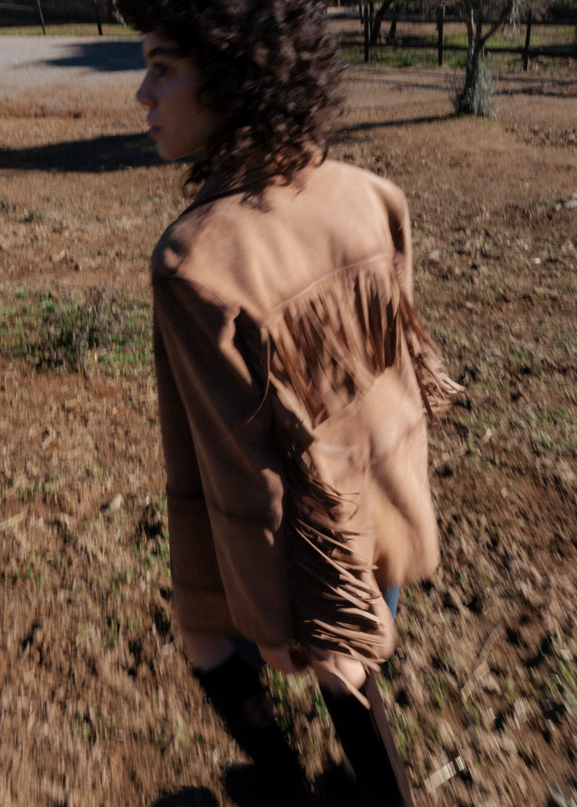 VITORIA Suede Fringe Jacket