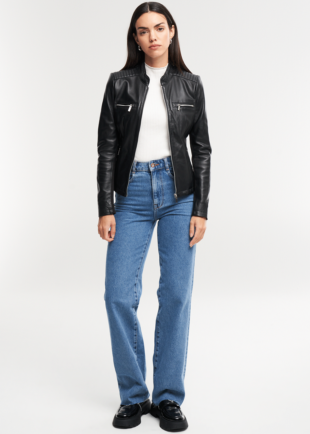 TUYA Leather Biker Jacket
