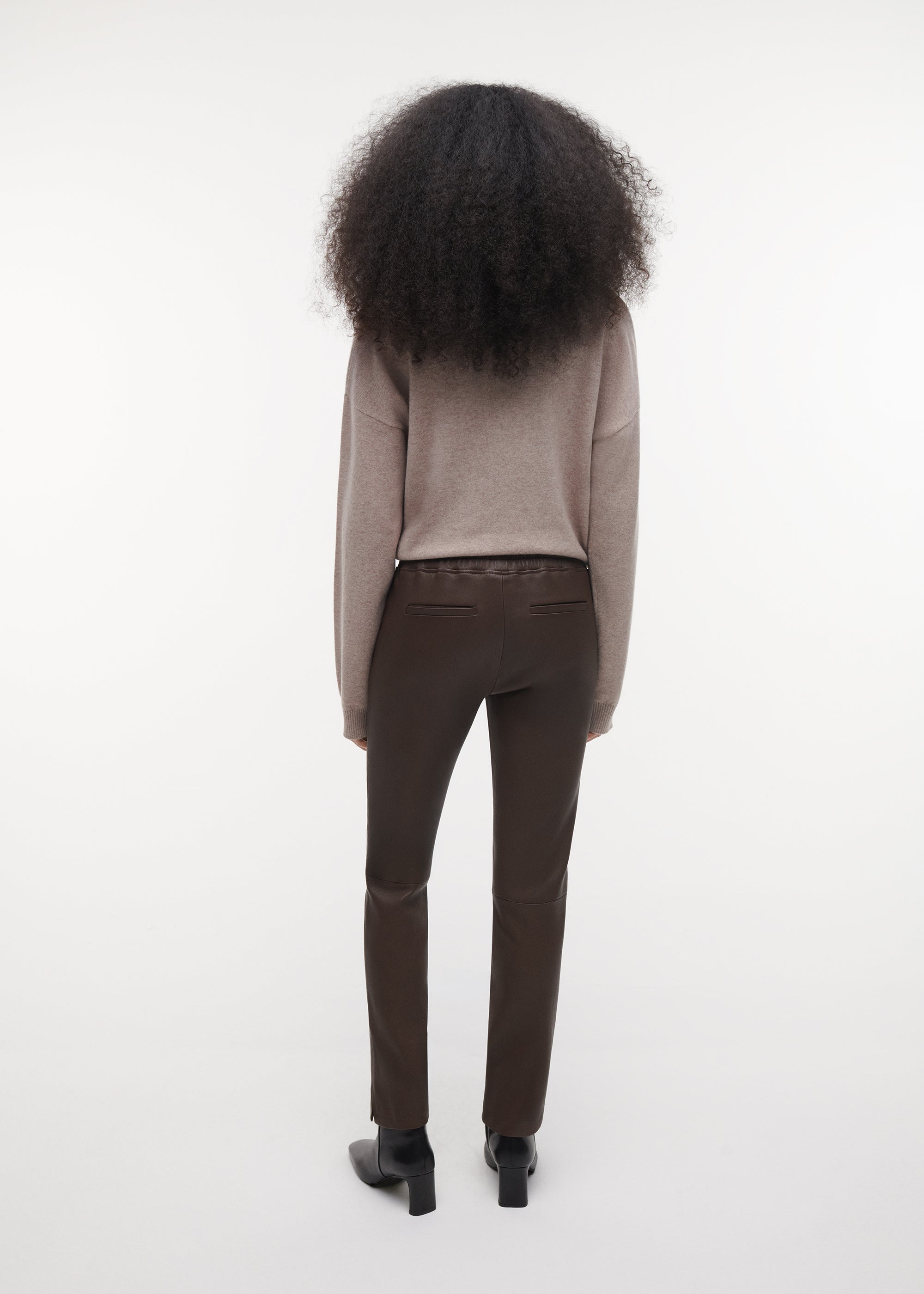 NORA Leather Trouser | Warm Brown