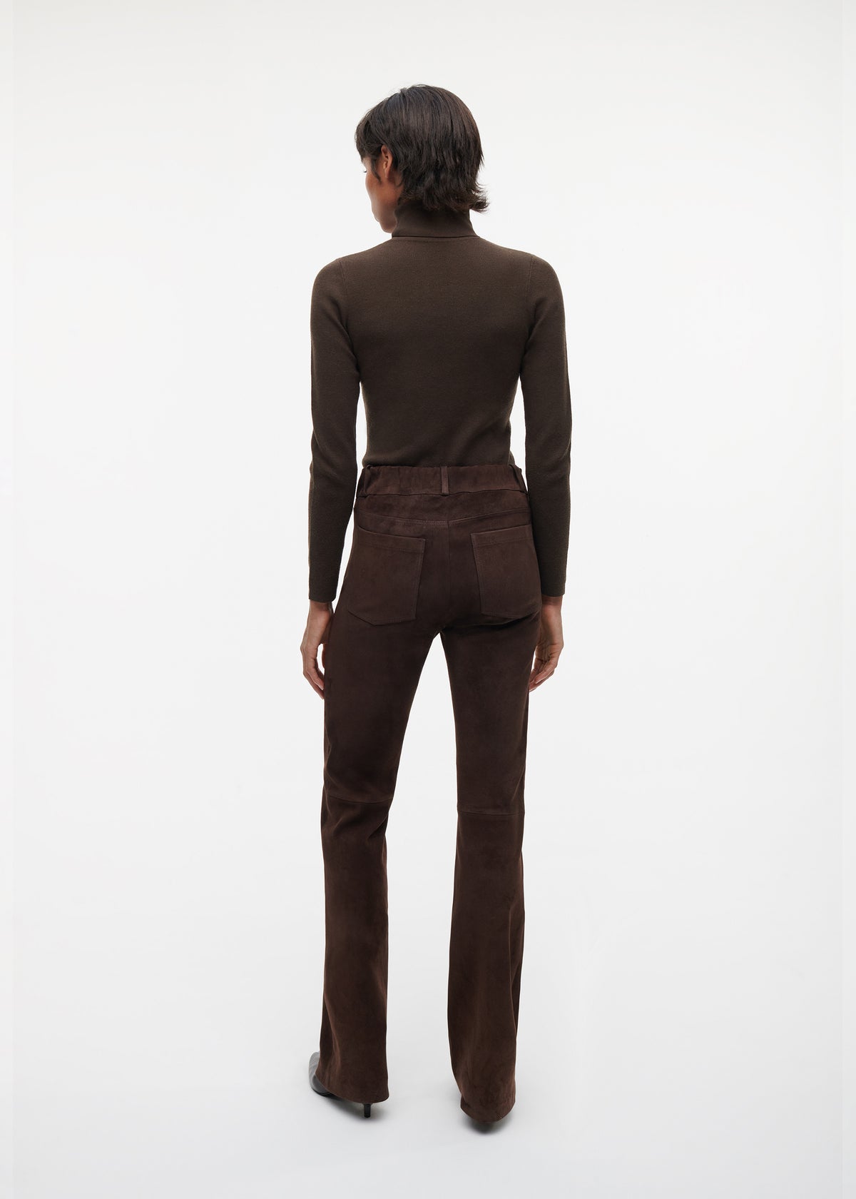 DUANA Stretch Suede Broek | Velvet Brown