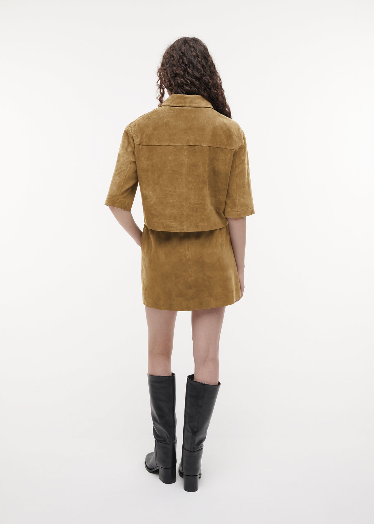 HOLLIS Suede Top | Olive