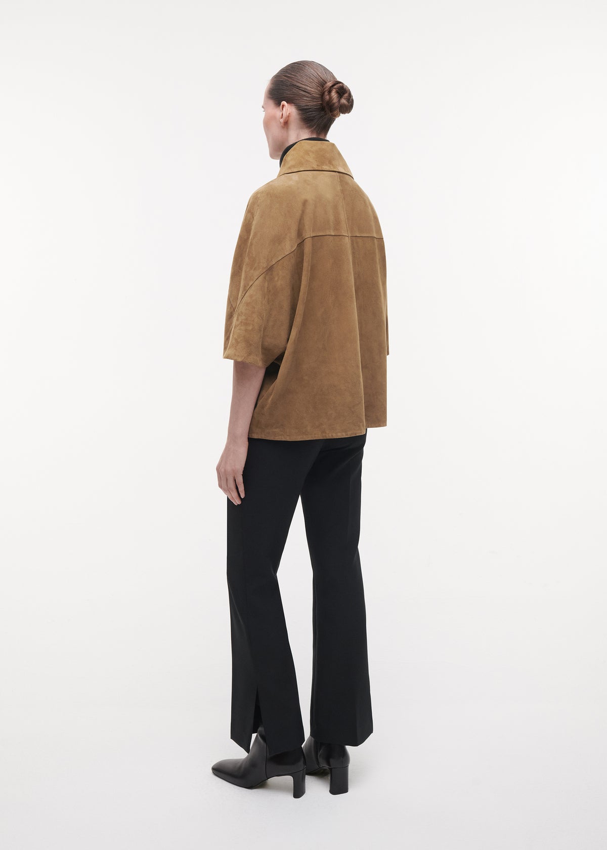 CLARA Suede Jas | Olive