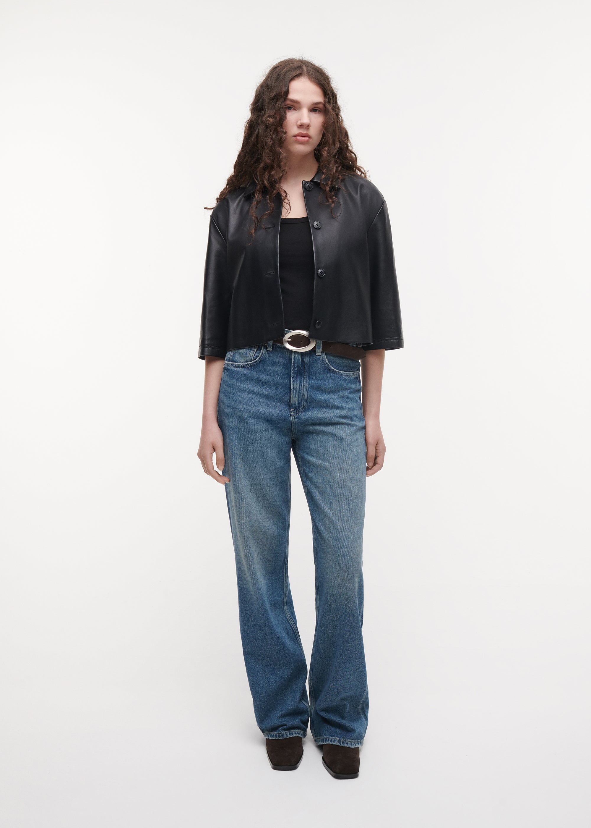 HOLLIS Leather Top | Black