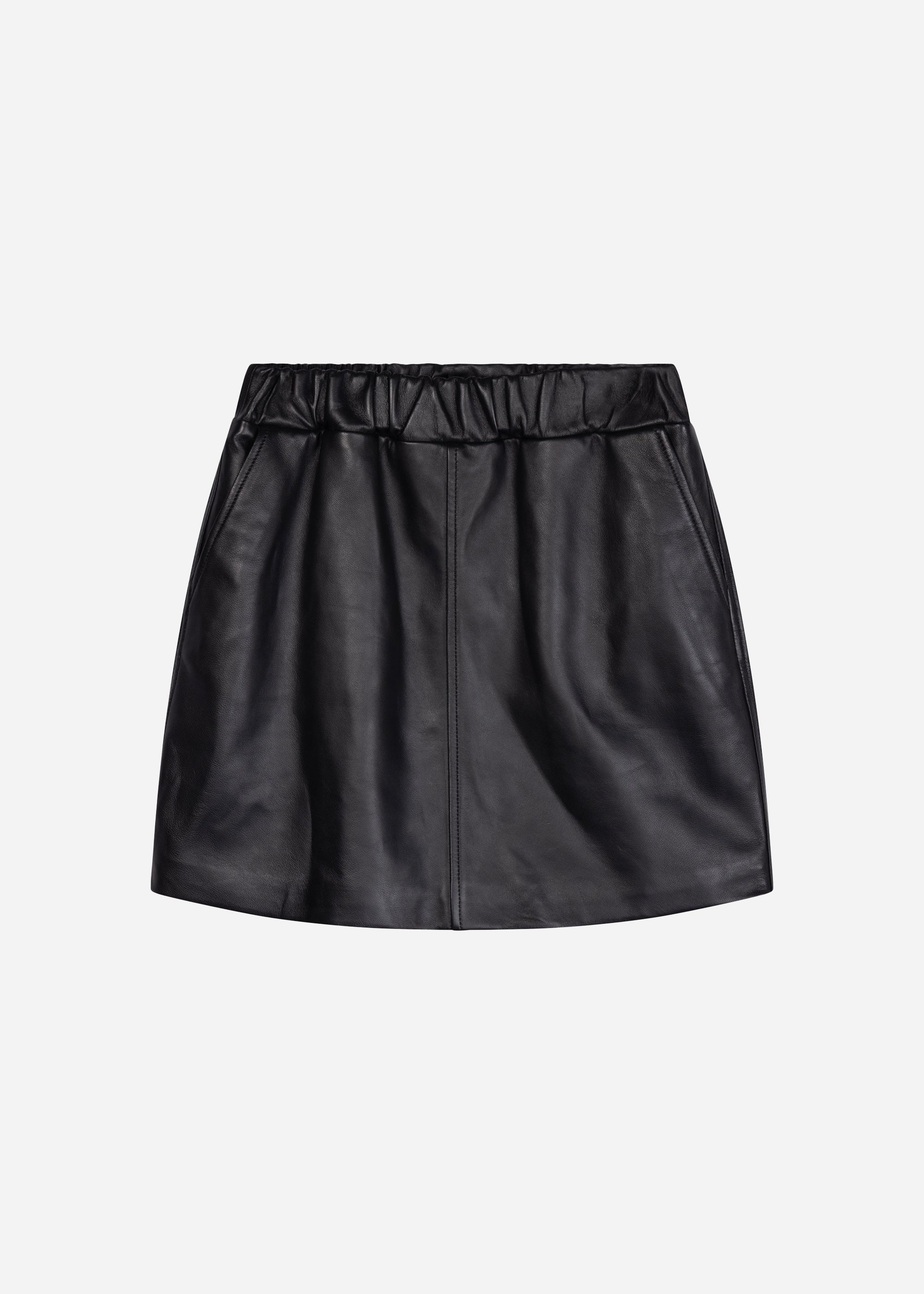 SAIDY Leather Mini Skirt | Black