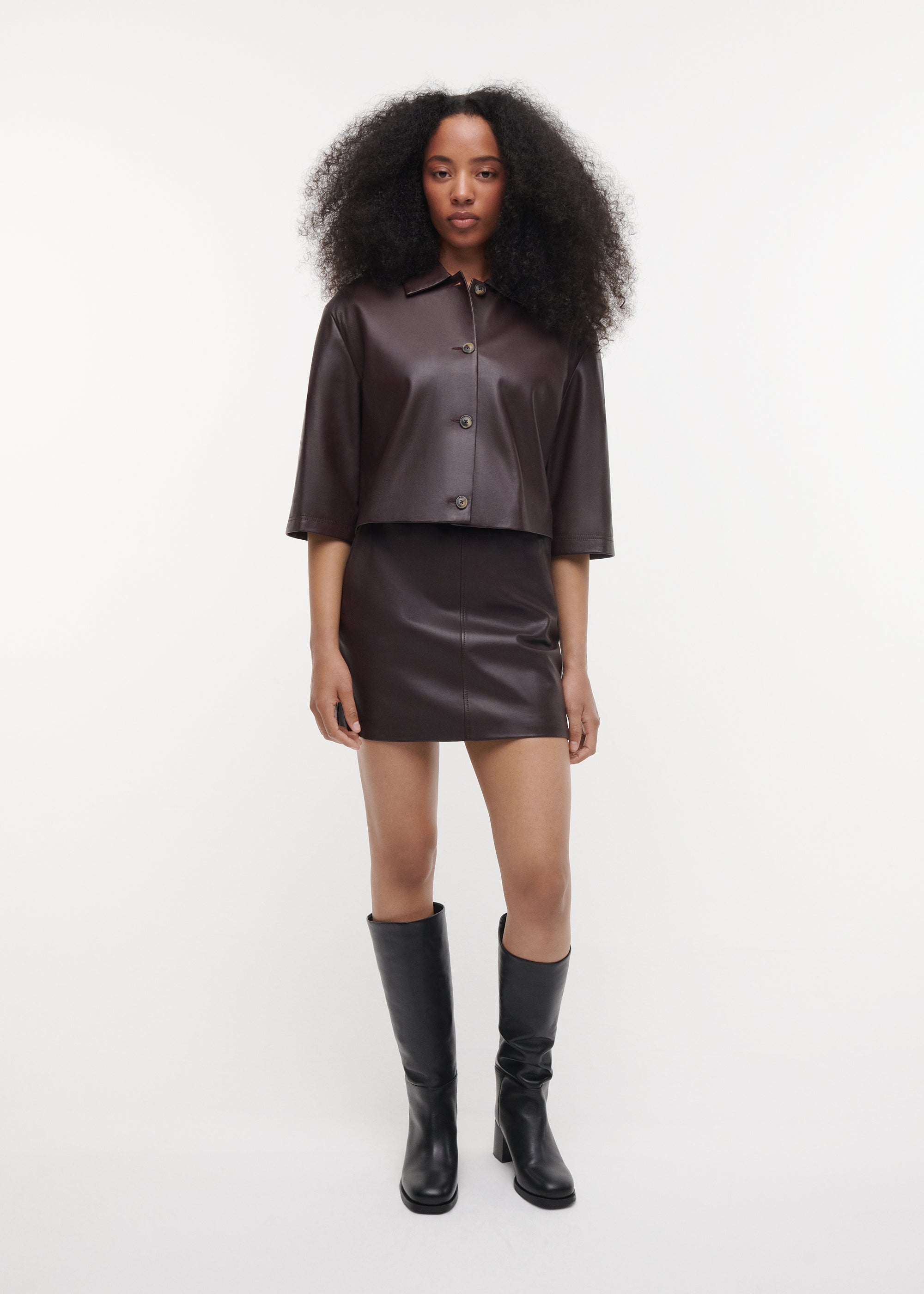 SAIDY Leather Mini Skirt | Shiraz