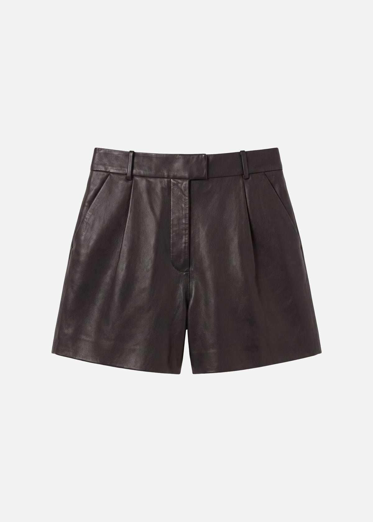 SOFIE Leather short | Espresso