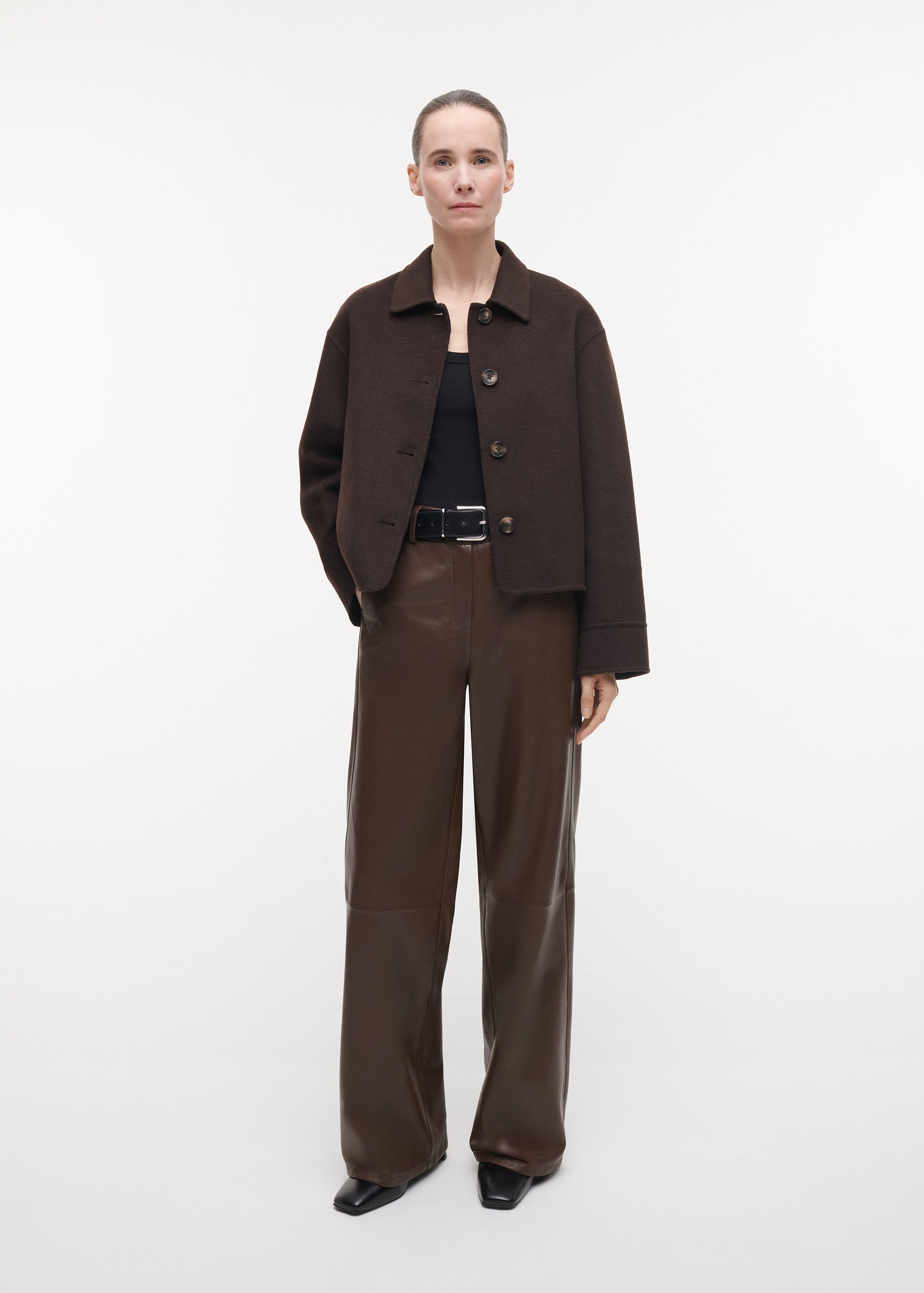 NICOLINA Wool Jacket | Dark Brown