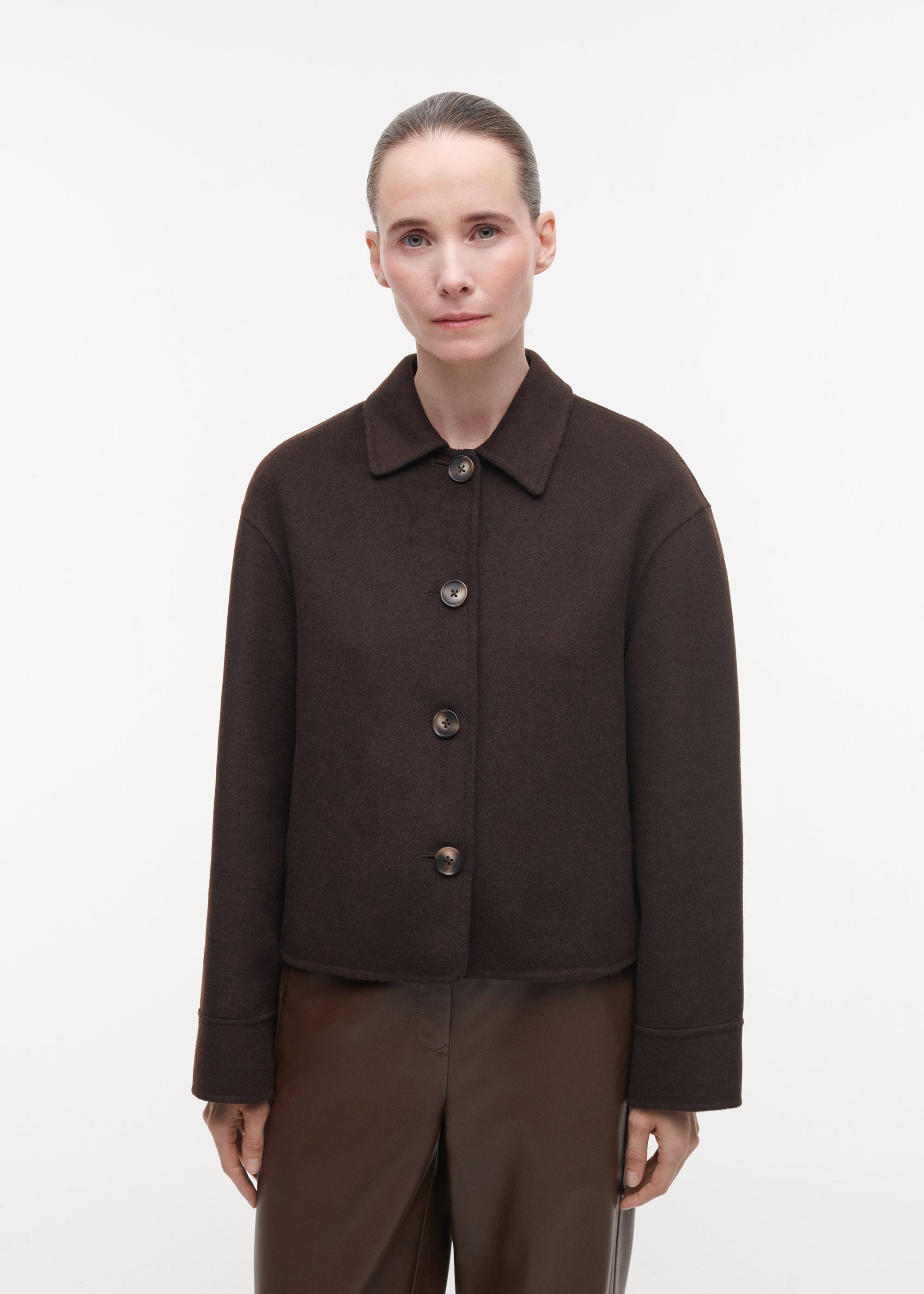 NICOLINA Wool Jacket | Dark Brown