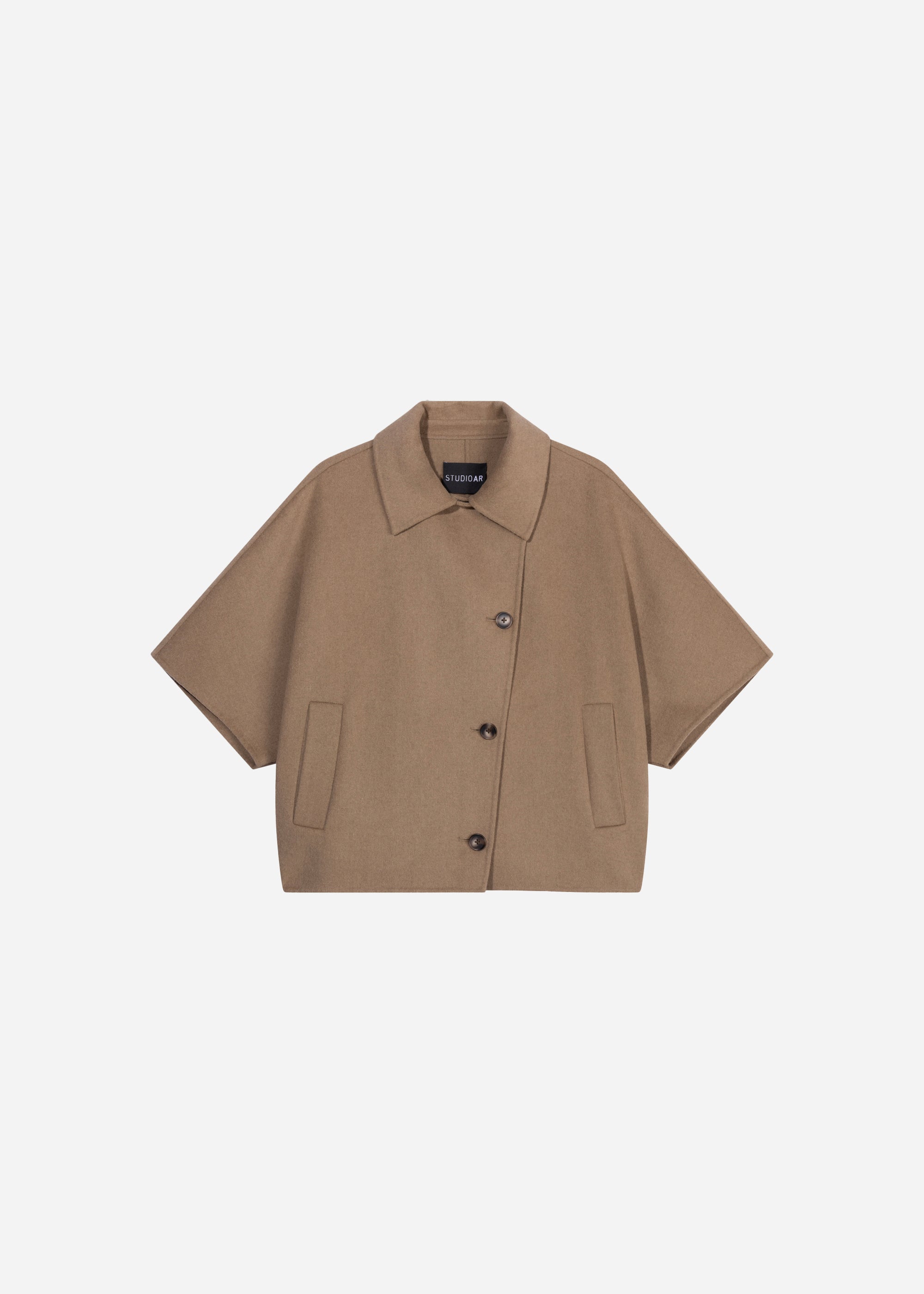AVY Wool Cape | Dark Olive