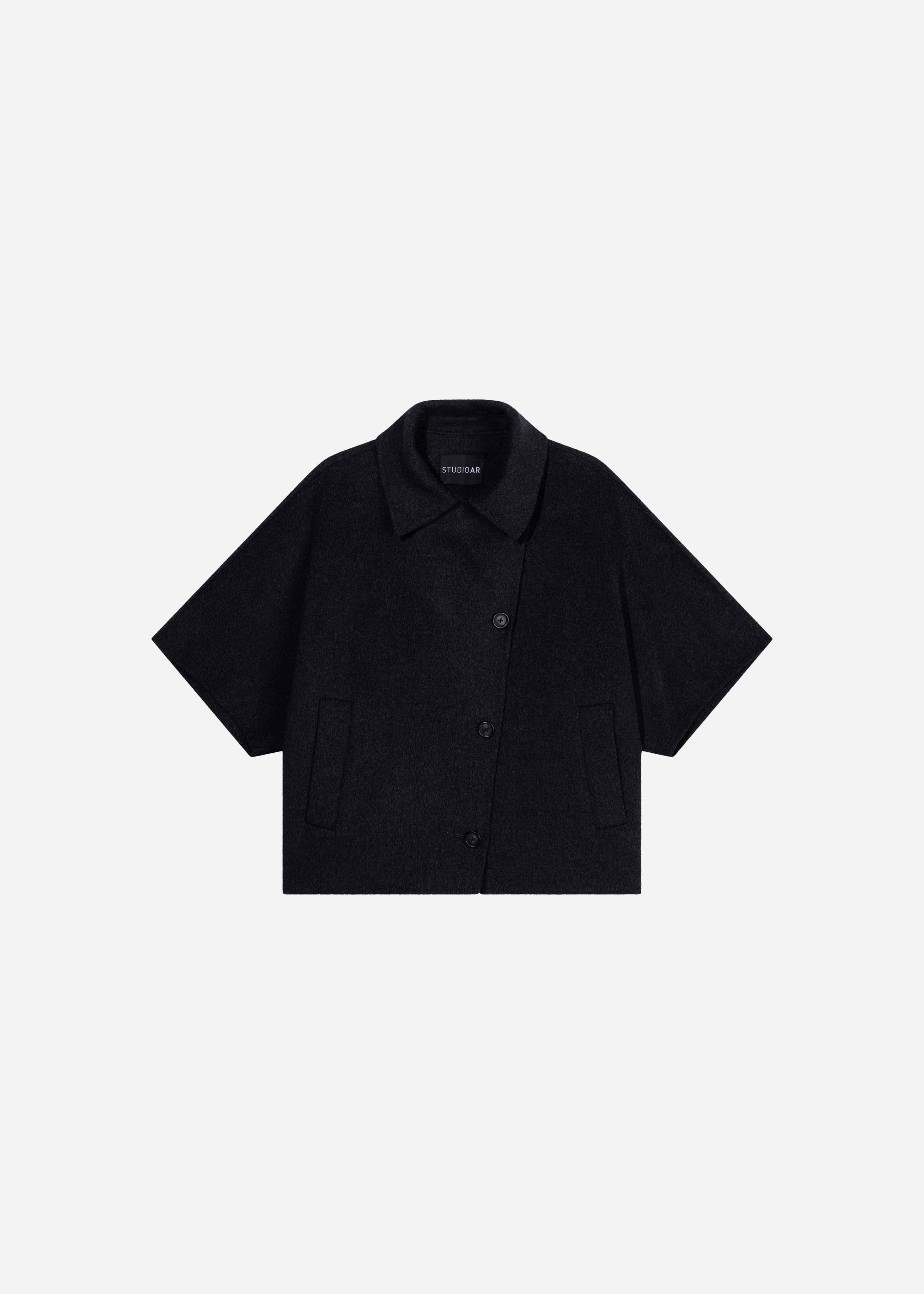 AVY Wool Cape | Storm Iron