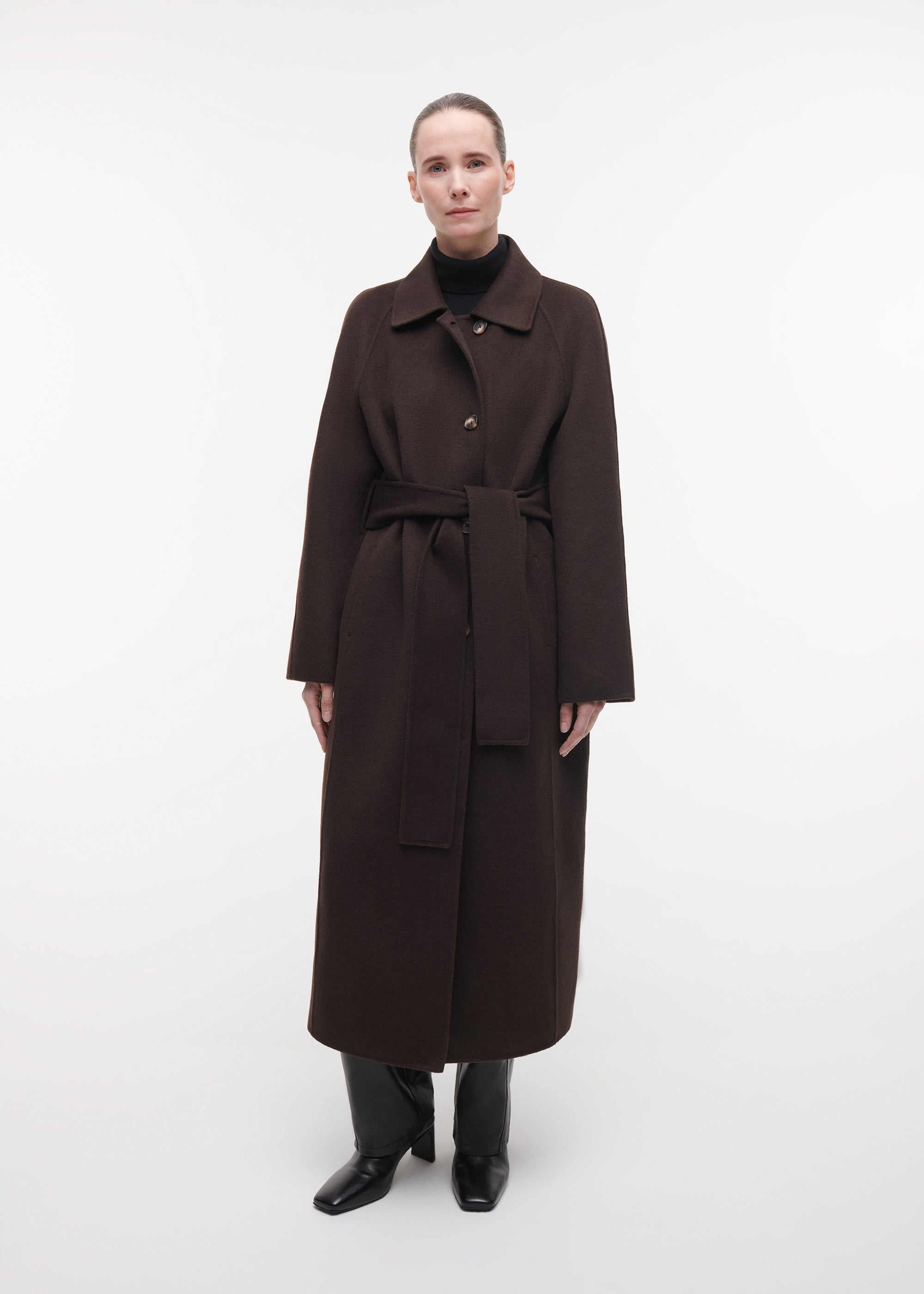 JOY Wollen Jas | Dark Brown