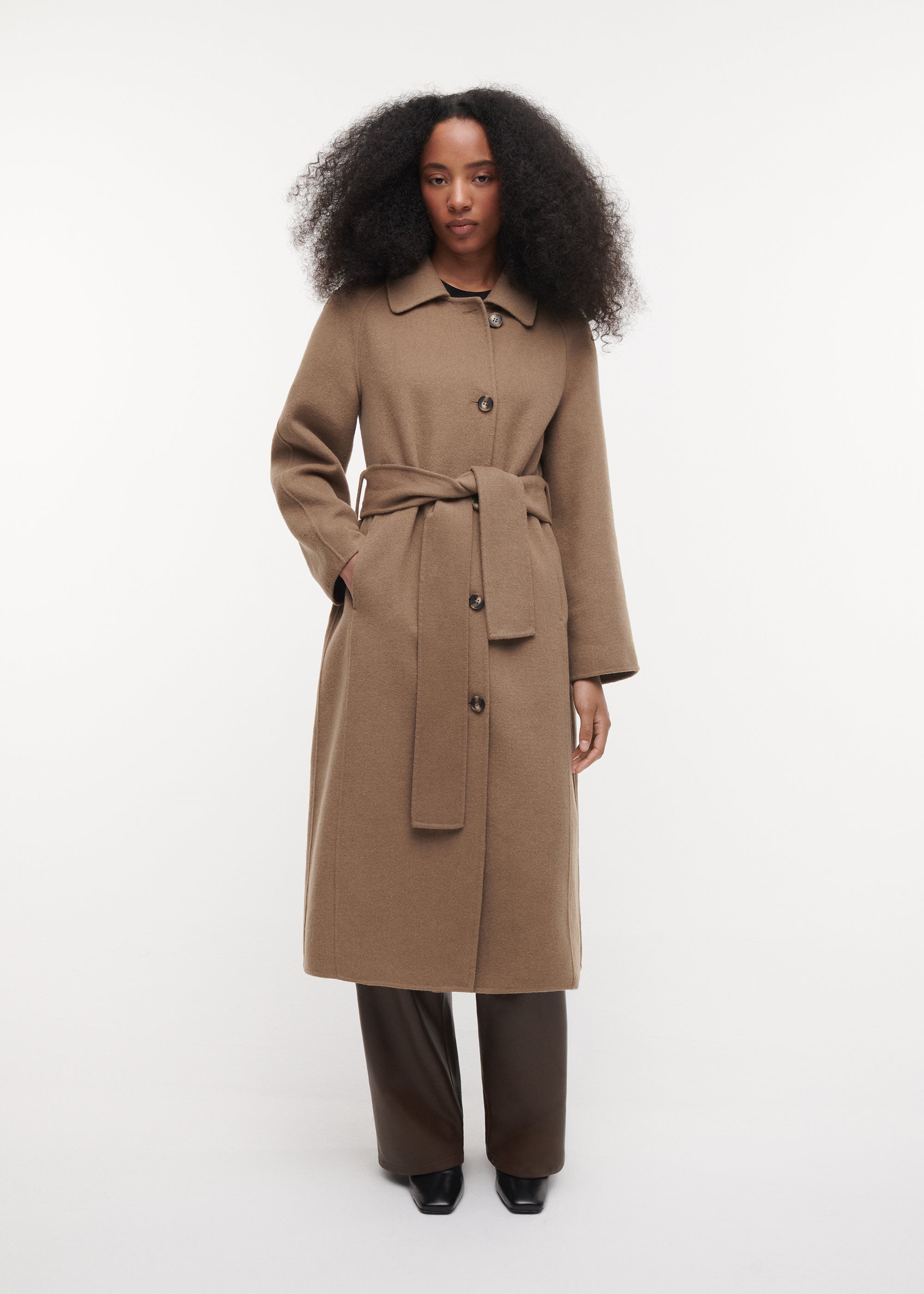 JOY Wollen Jas | Dark Olive