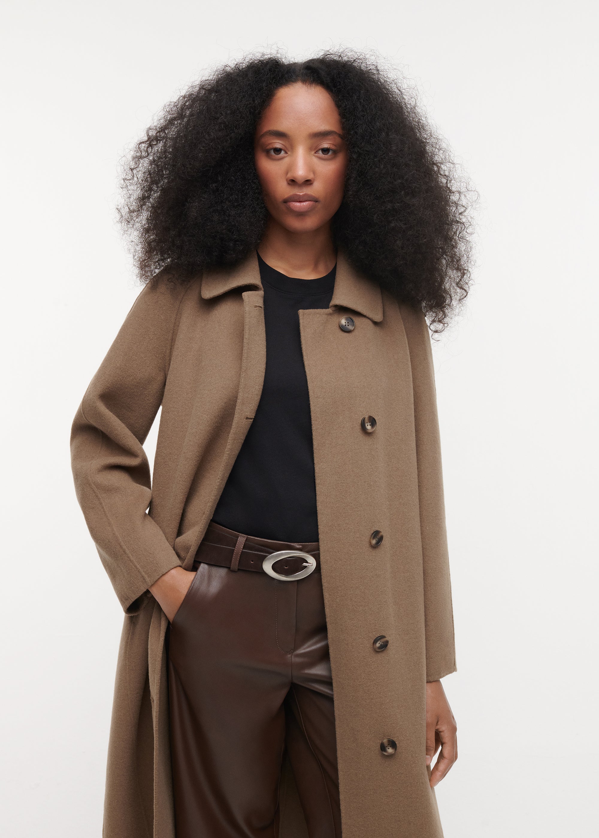 JOY Wollen Jas | Dark Olive