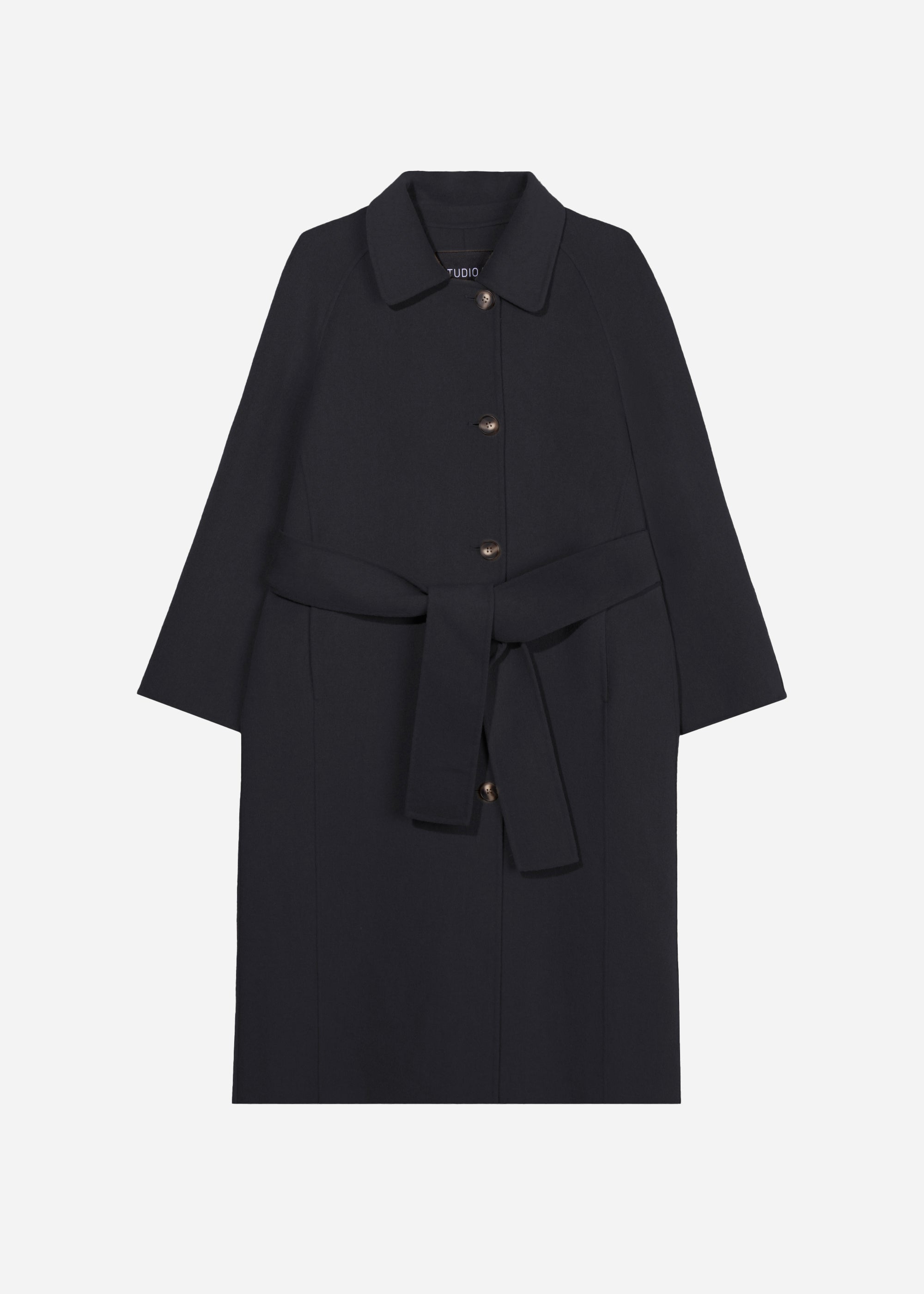 JOY Belted Wool Coat | Storm Iron