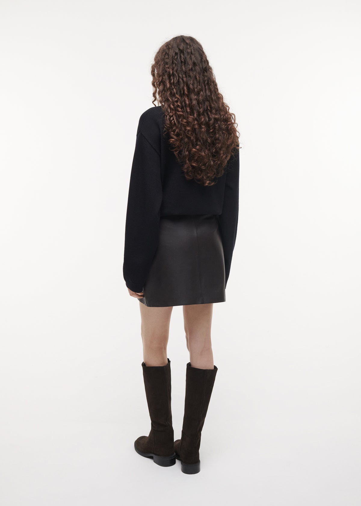 MARIBEL Studded Skirt | Espresso