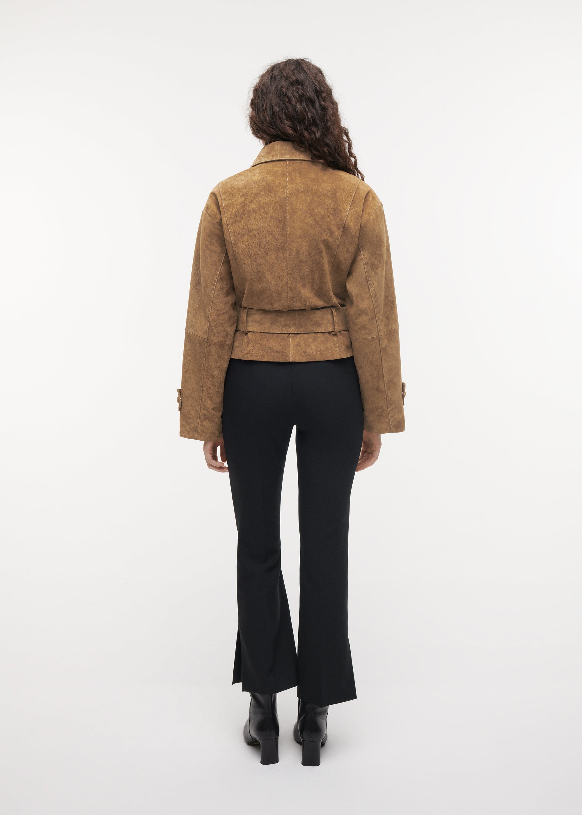 GWEN Suede Trench Coat | Olive