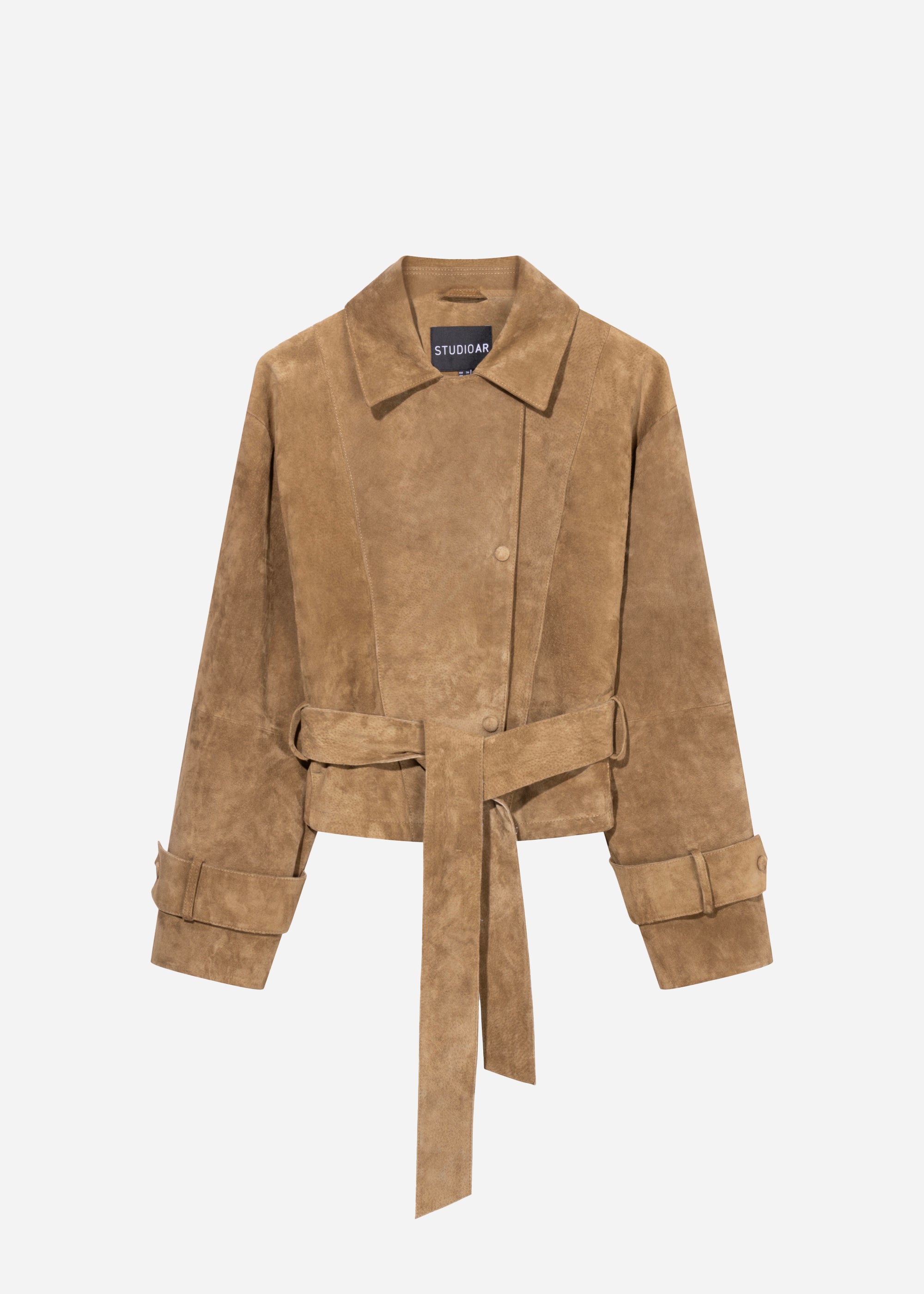 GWEN Suede Trench Coat | Olive