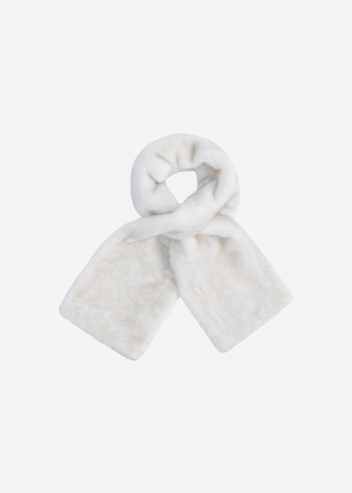 JEMMA Faux Fur Scarf | Ecru