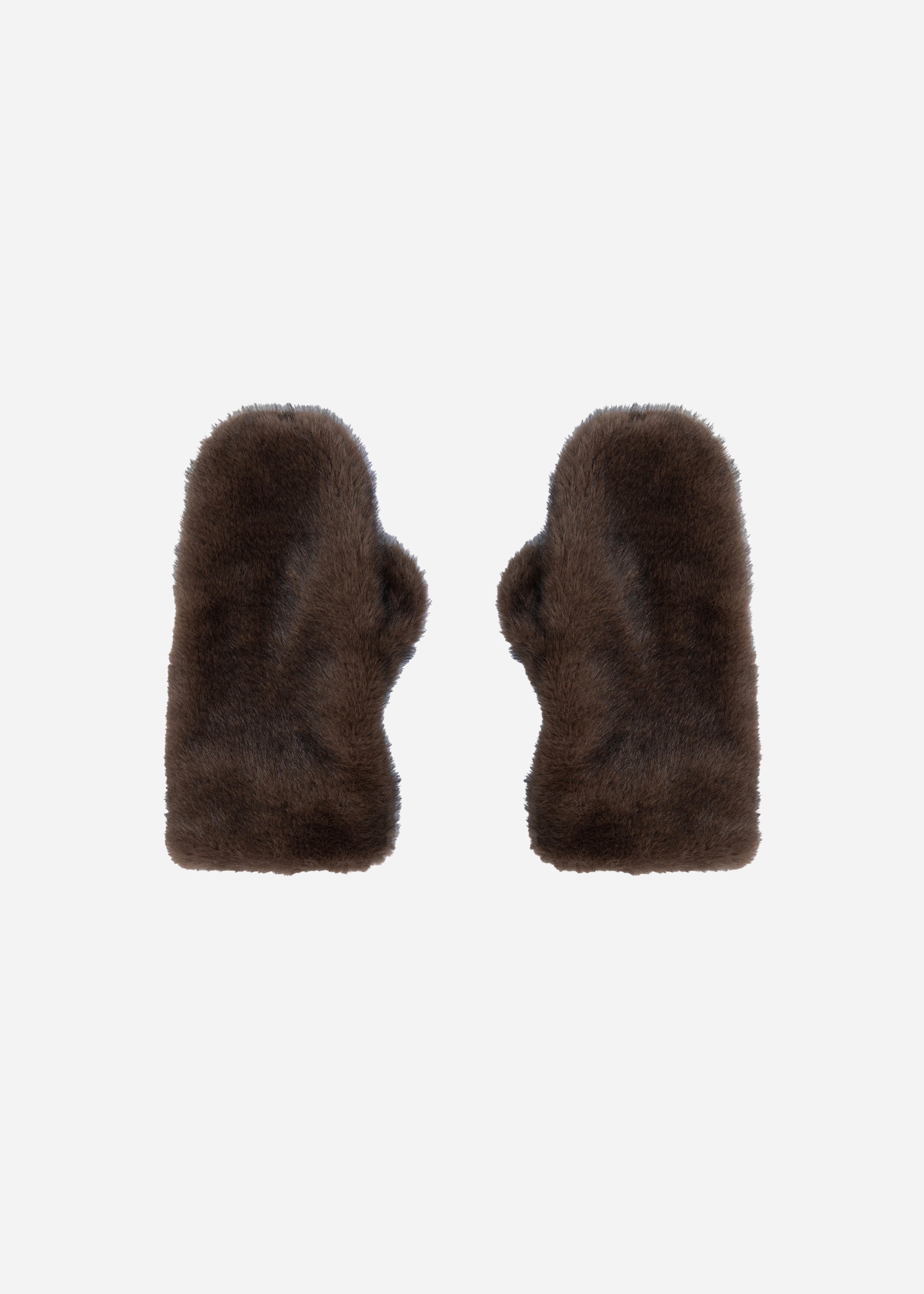EVALYN Faux Fur Gloves | Choco