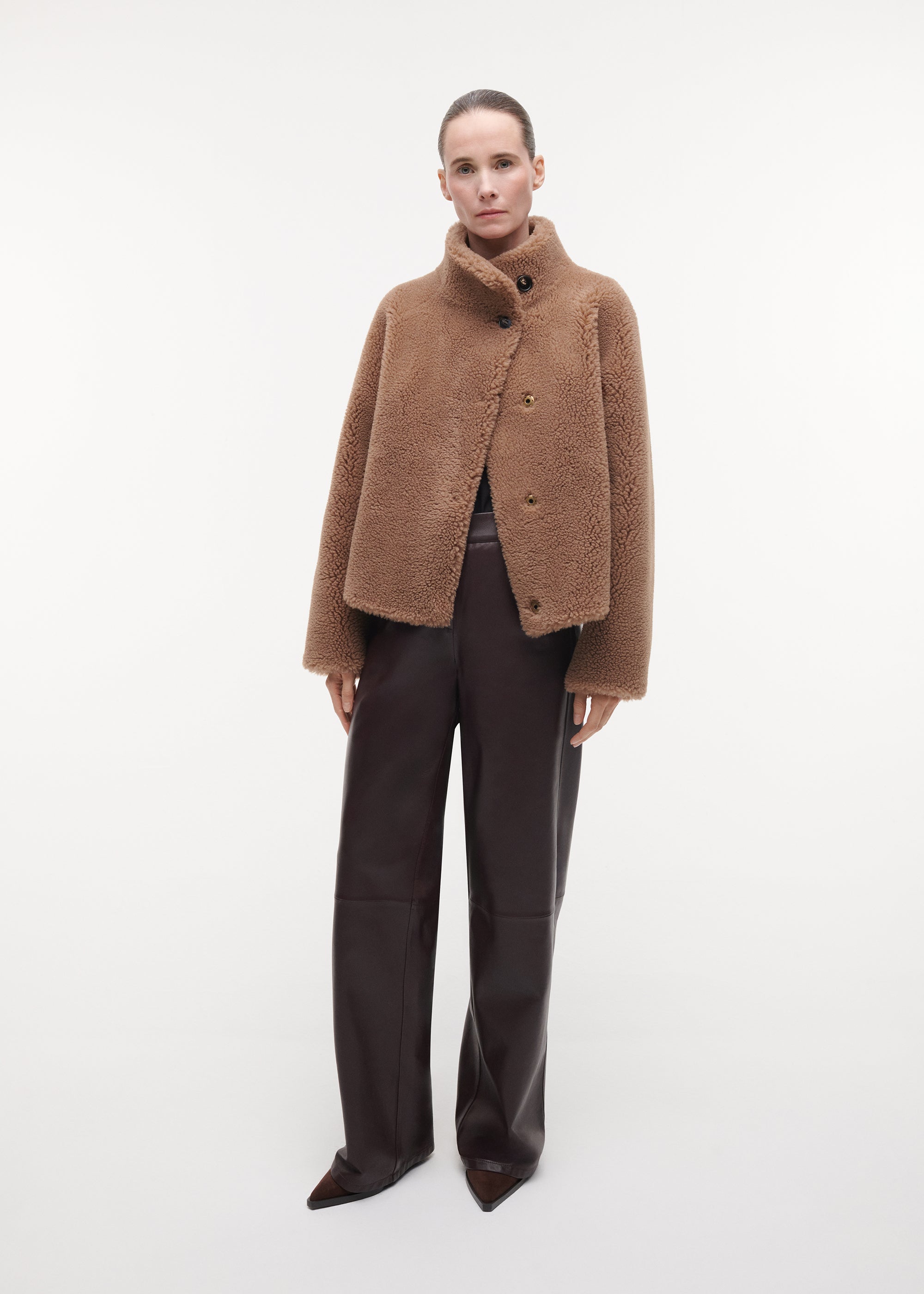 MALLOW Teddy Wool Jacket | Camel