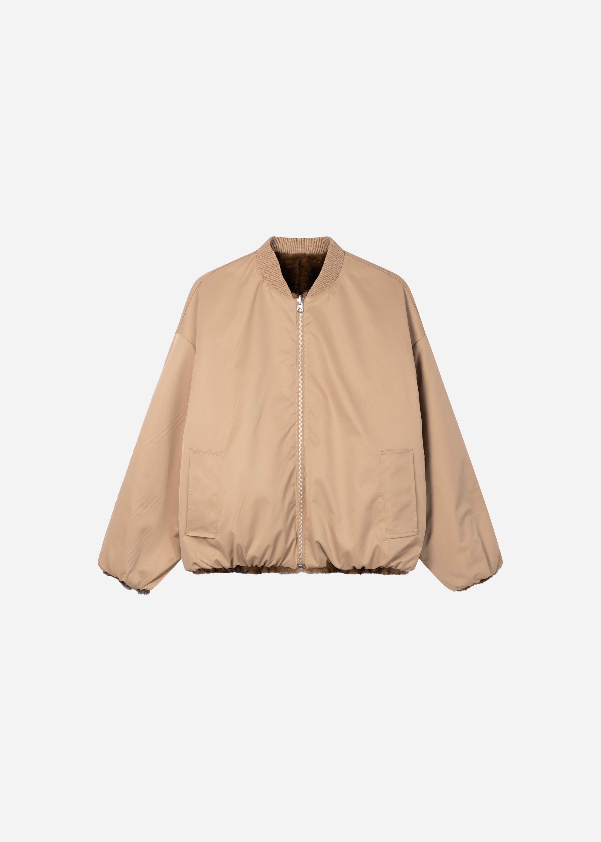 ETTA Faux Fur Bomber Jacket | Choco