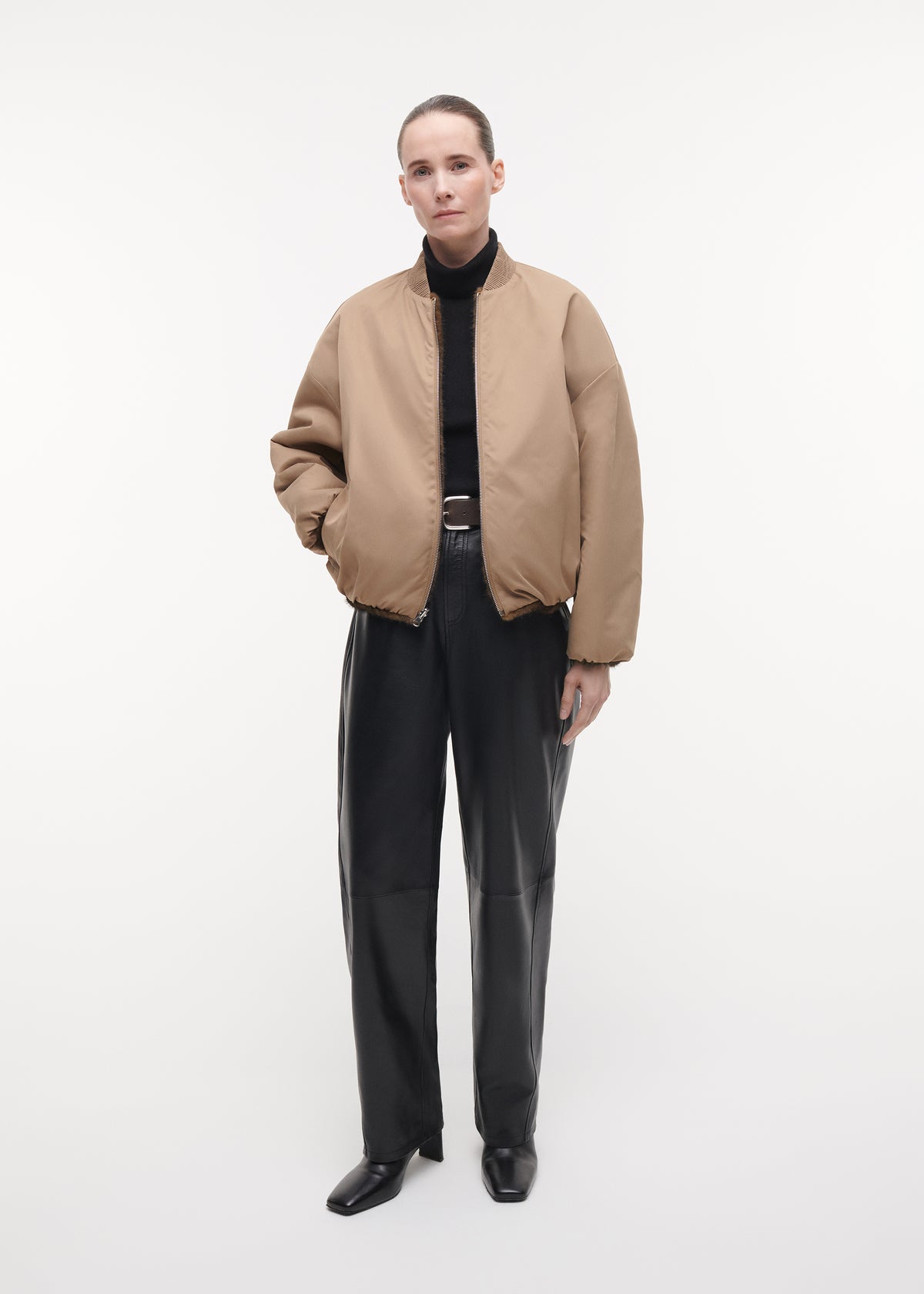 ETTA Faux Fur Bomber Jacket | Olive