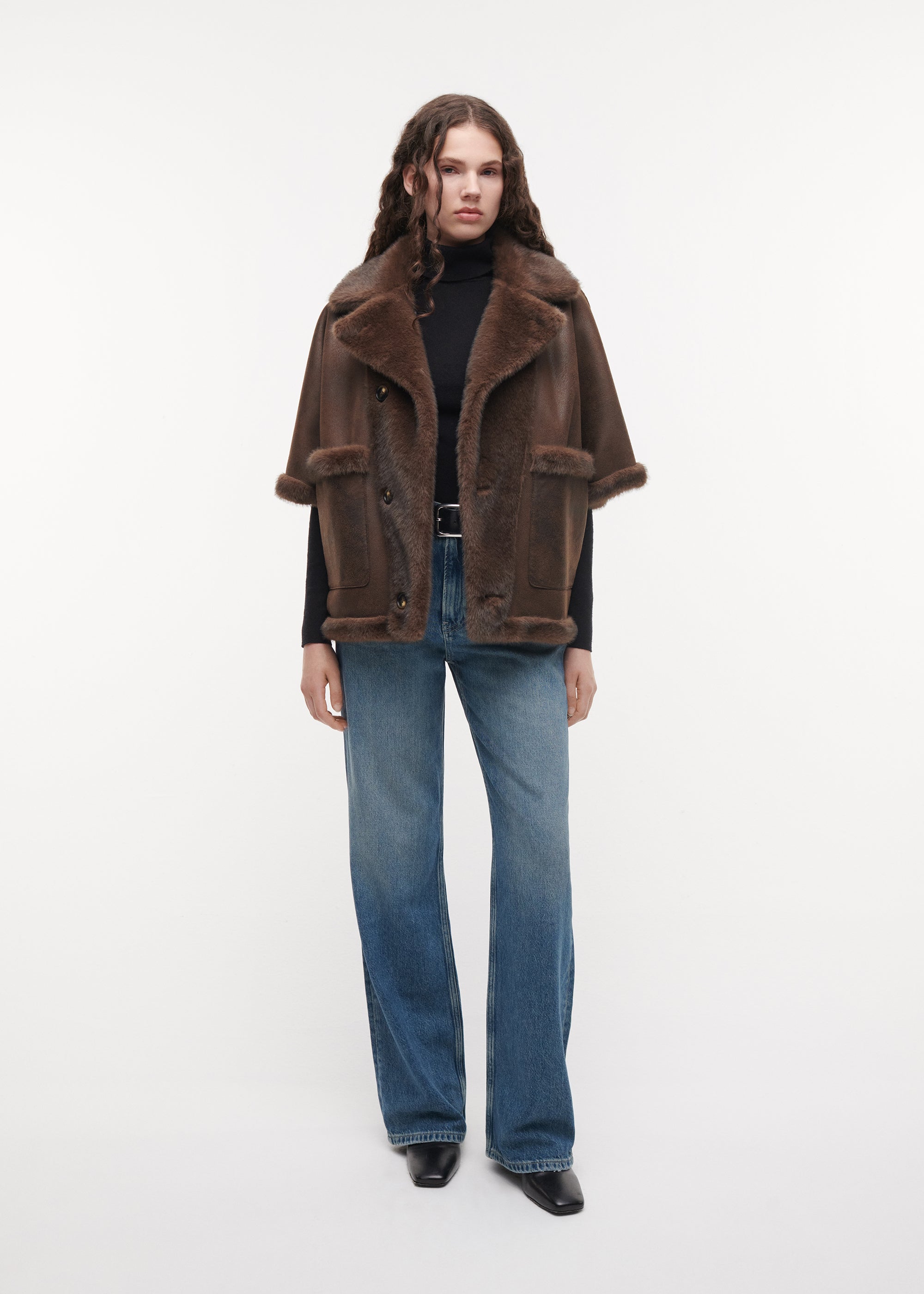 CLARA Faux fur Overshirt | CHOCO