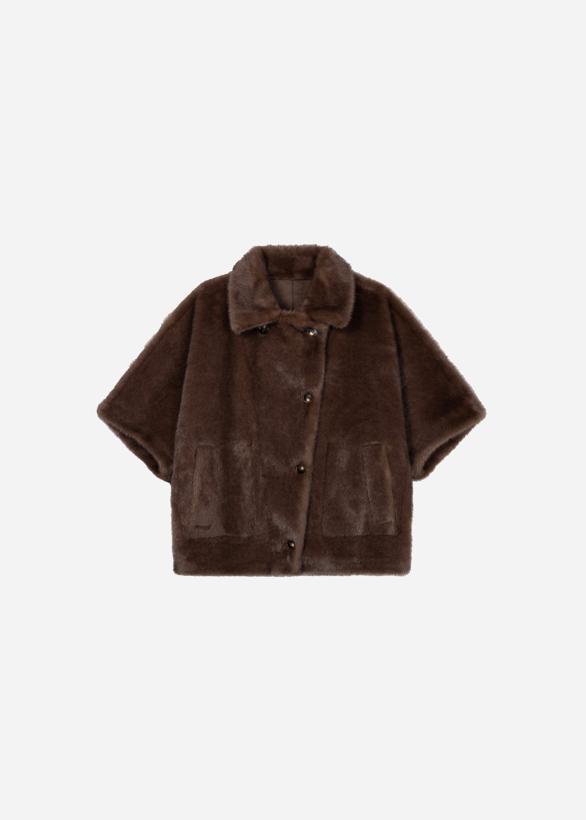CLARA Faux fur Overshirt | CHOCO