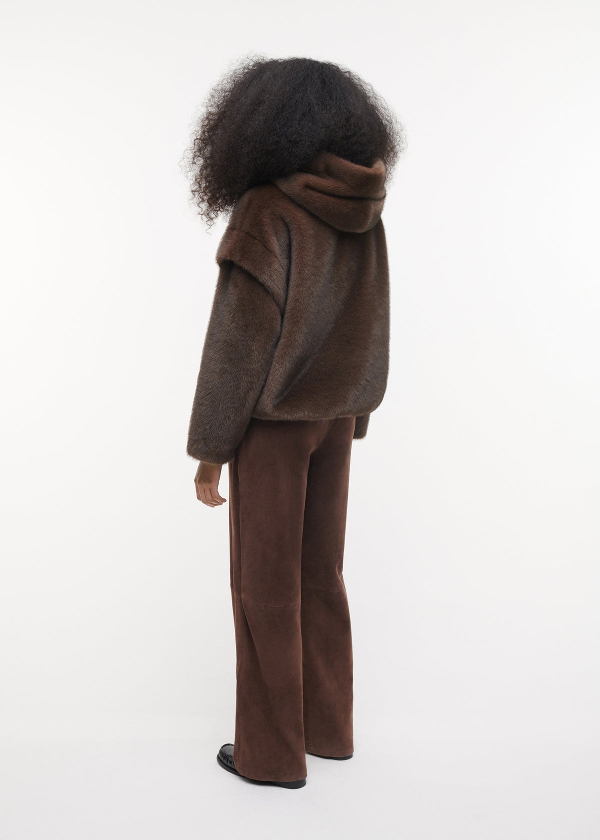 ISADEE Reversible Faux Fur Jacket | Choco
