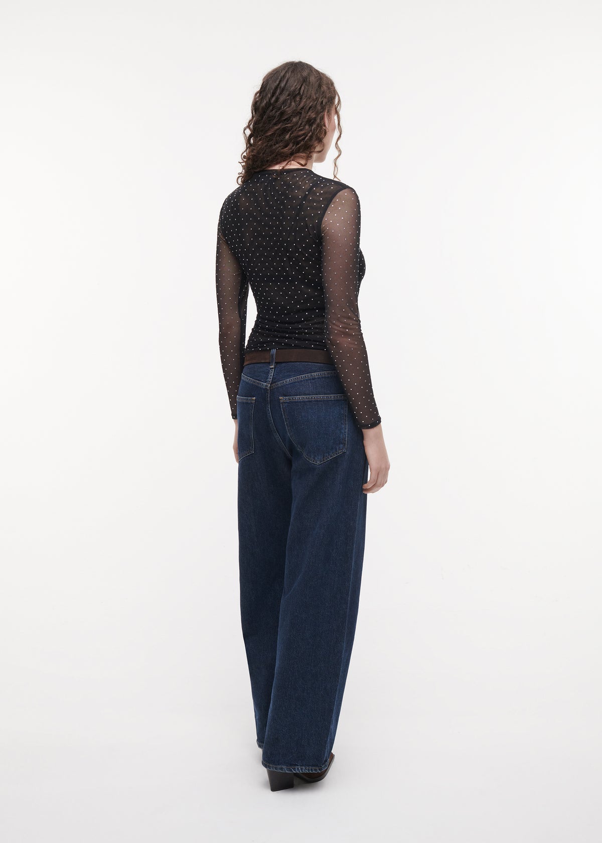 INES Glitter Top | Black