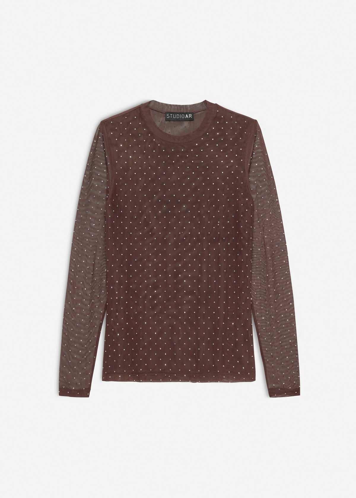 INES Glitter Top | Dark Brown