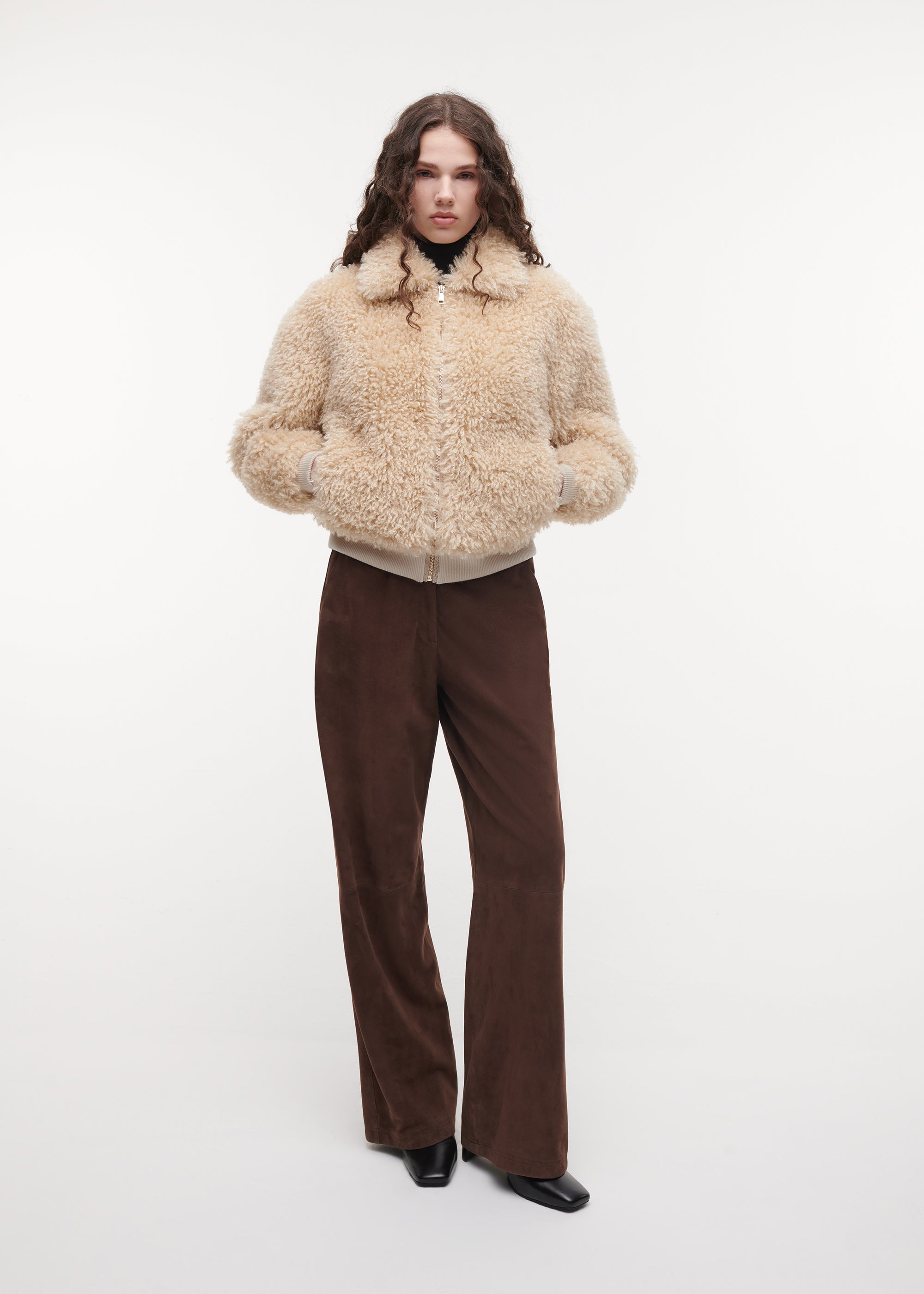 LIZZY Faux Fur Jacket | Beige