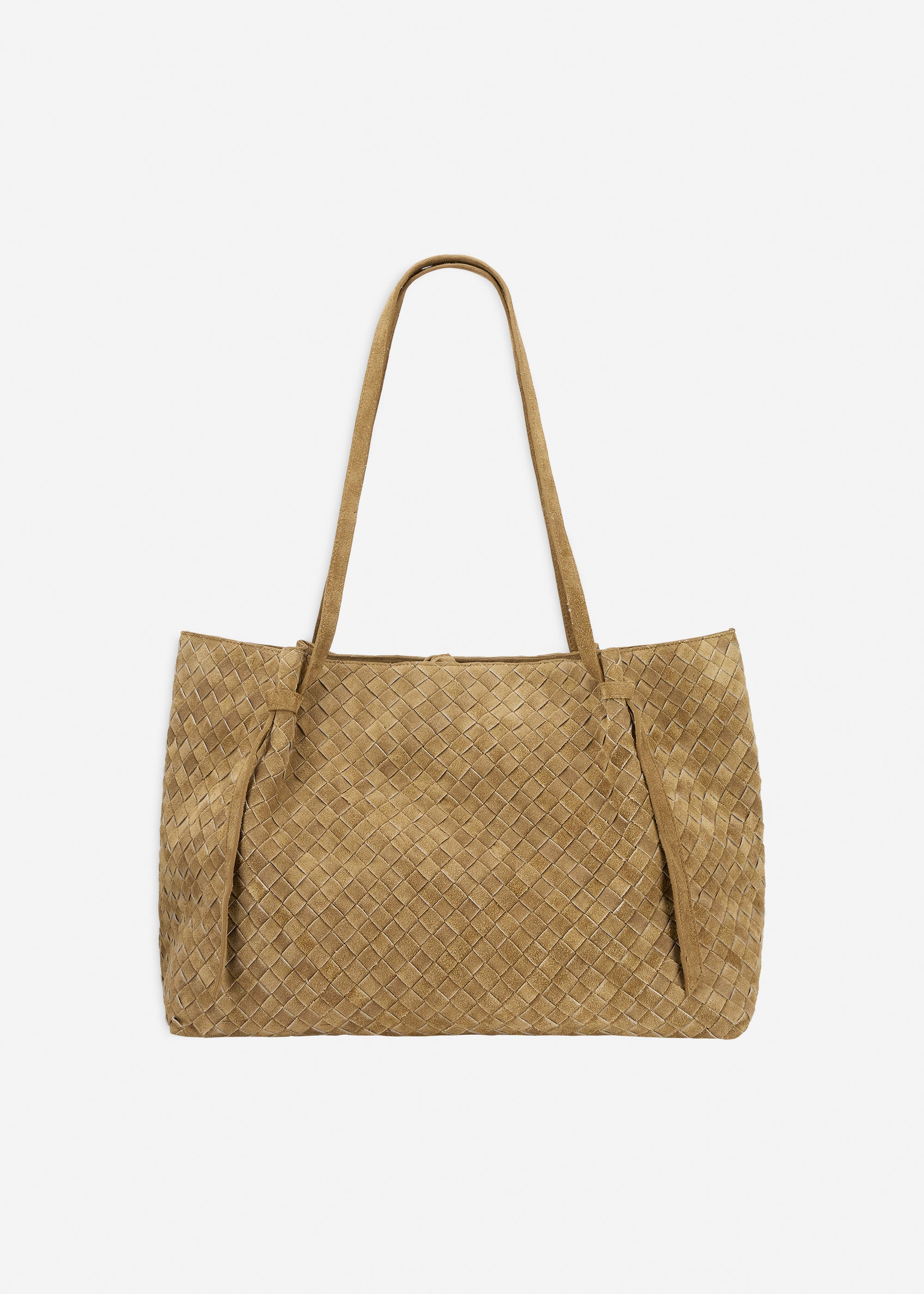 LIANDRA Woven Gritty Suede Bag